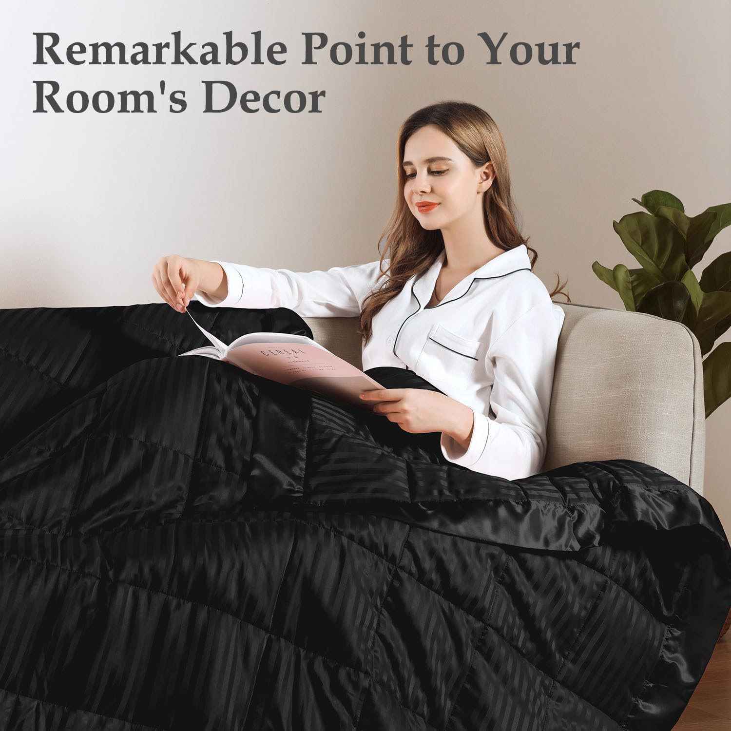 Downluxe 15 lb Weighted Blanket Queen Size (90