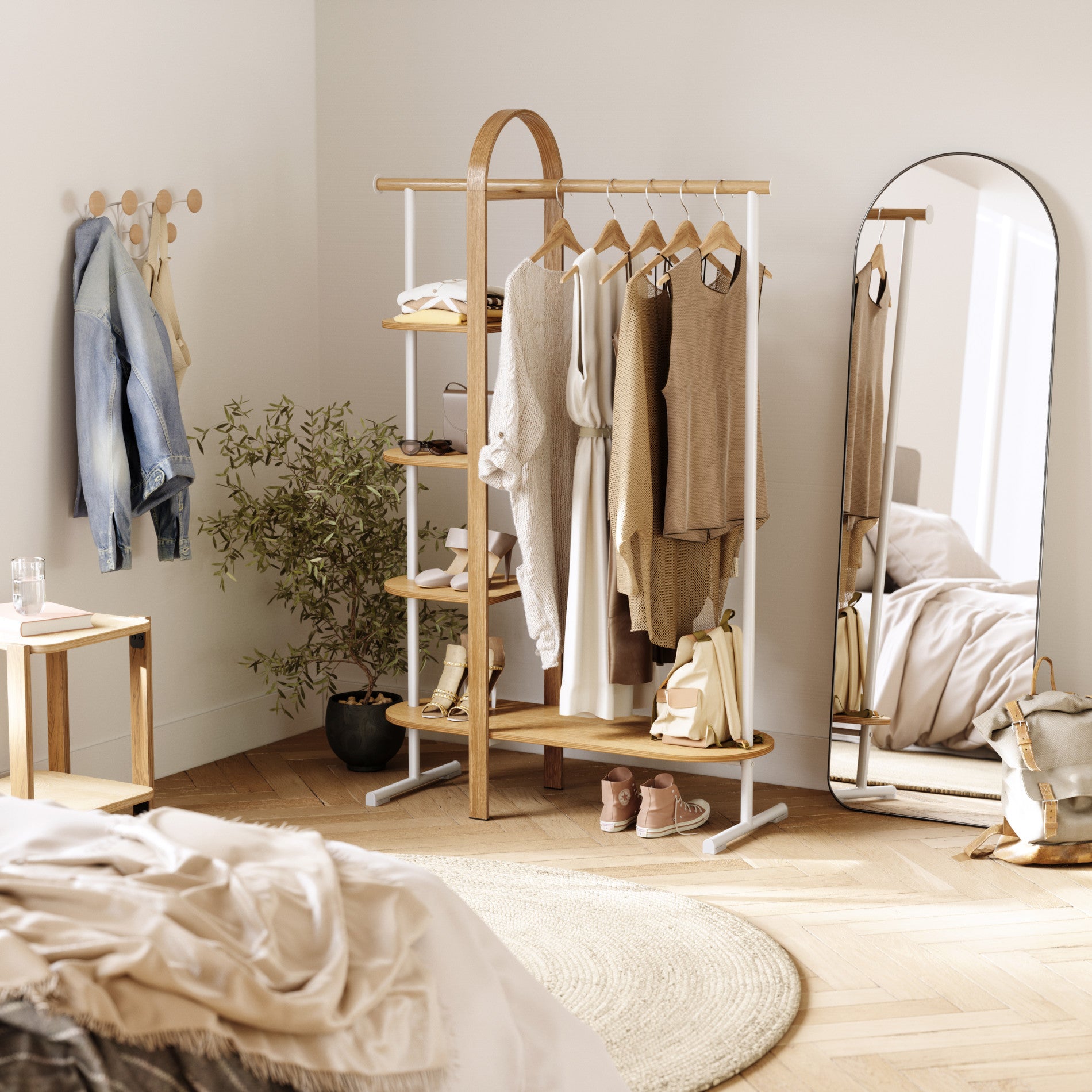 Bellwood Garment Rack - Heavy Duty Clothes Rack with Wheels, Adjustable Clothing Rack for Bedroom, Closet Organization, Laundry Room & Retail Store Display