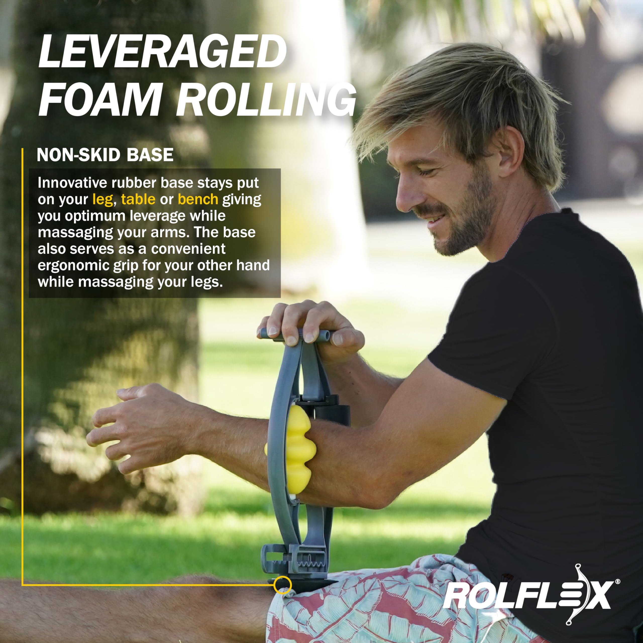 Deep Tissue Arm & Leg Massager Roller for Muscle Pain Relief - Targets Golfer’s Elbow, Tennis Elbow & Carpal Tunnel - Reduce Inflammation & Speed Recovery - Perfect for Athletes, Office Workers & Post-Workout Recovery