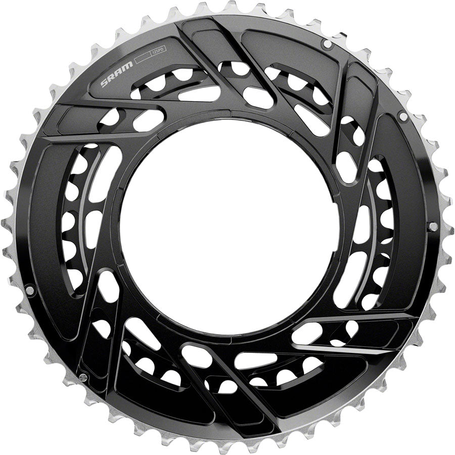 SRAM Force 2x Thread Mount Chainring 50/37T 12-Speed Bicycle Crankset - Black E1 AXS PM Spider Compatible for Road Bikes & Gravel Bikes - Perfect for High-Performance Cycling and Racing