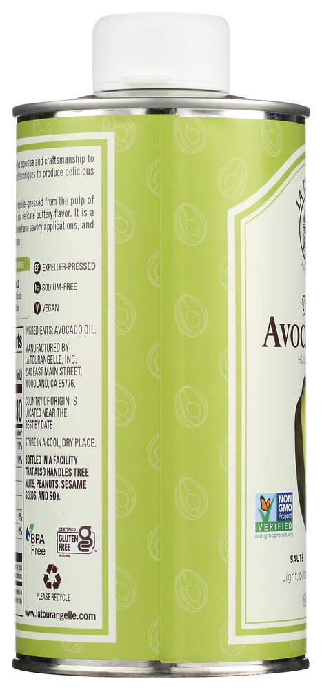 La Tourangelle California Avocado Oil - 16.9 Oz (Pack of 6) | High Heat Cooking Oil for Grilling, Frying & Baking | Premium Cold Pressed Avocado Oil for Salads, Dressings & Healthy Recipes