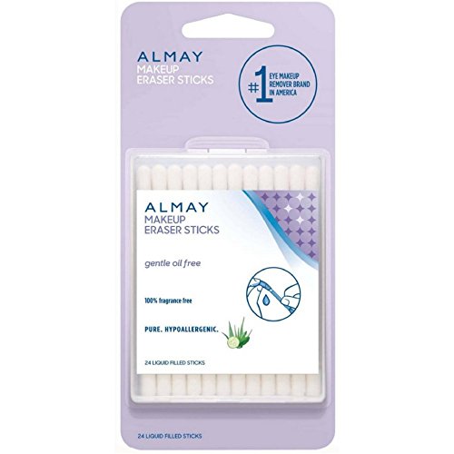 Almay Make-Up Eraser Sticks - 24 Count | Gentle & Effective Makeup Remover Wipes | Perfect for Travel, Gym & Nightly Skincare Routine