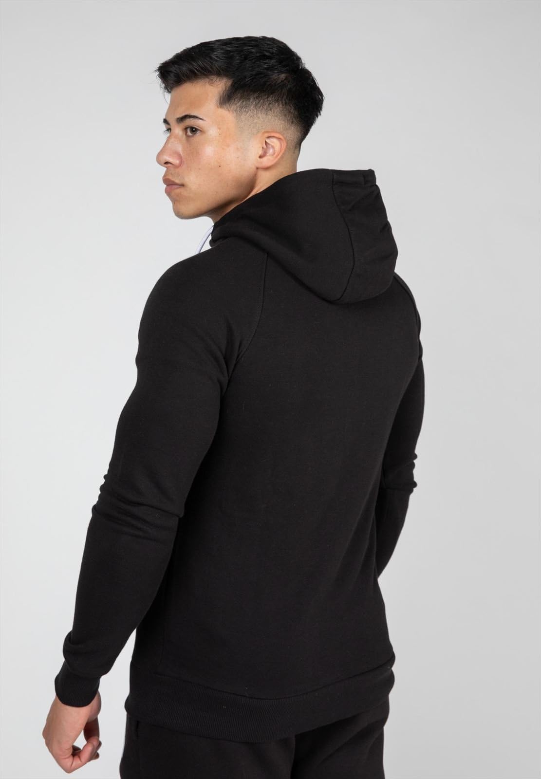 GORILLA WEAR Payette Zipped Hoodie for Men & Women - Black Fleece Jacket with Front Pockets | Casual Winter Outerwear for Hiking, Gym & Street Style