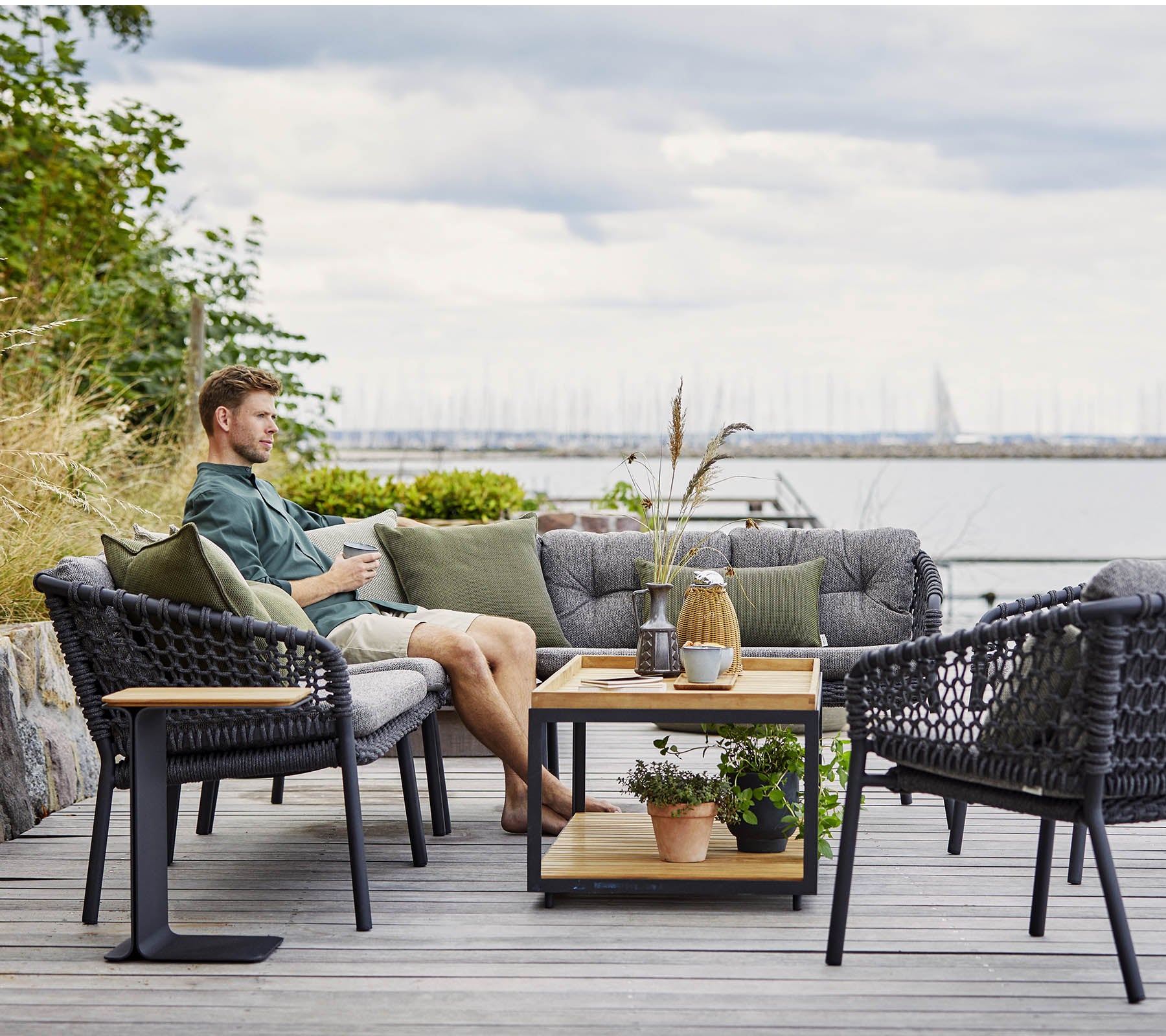 Ocean Themed Modular Corner Cushion Set - Soft & Comfortable Seat Cushions for Living Room, Bedroom, or Outdoor Patio Furniture