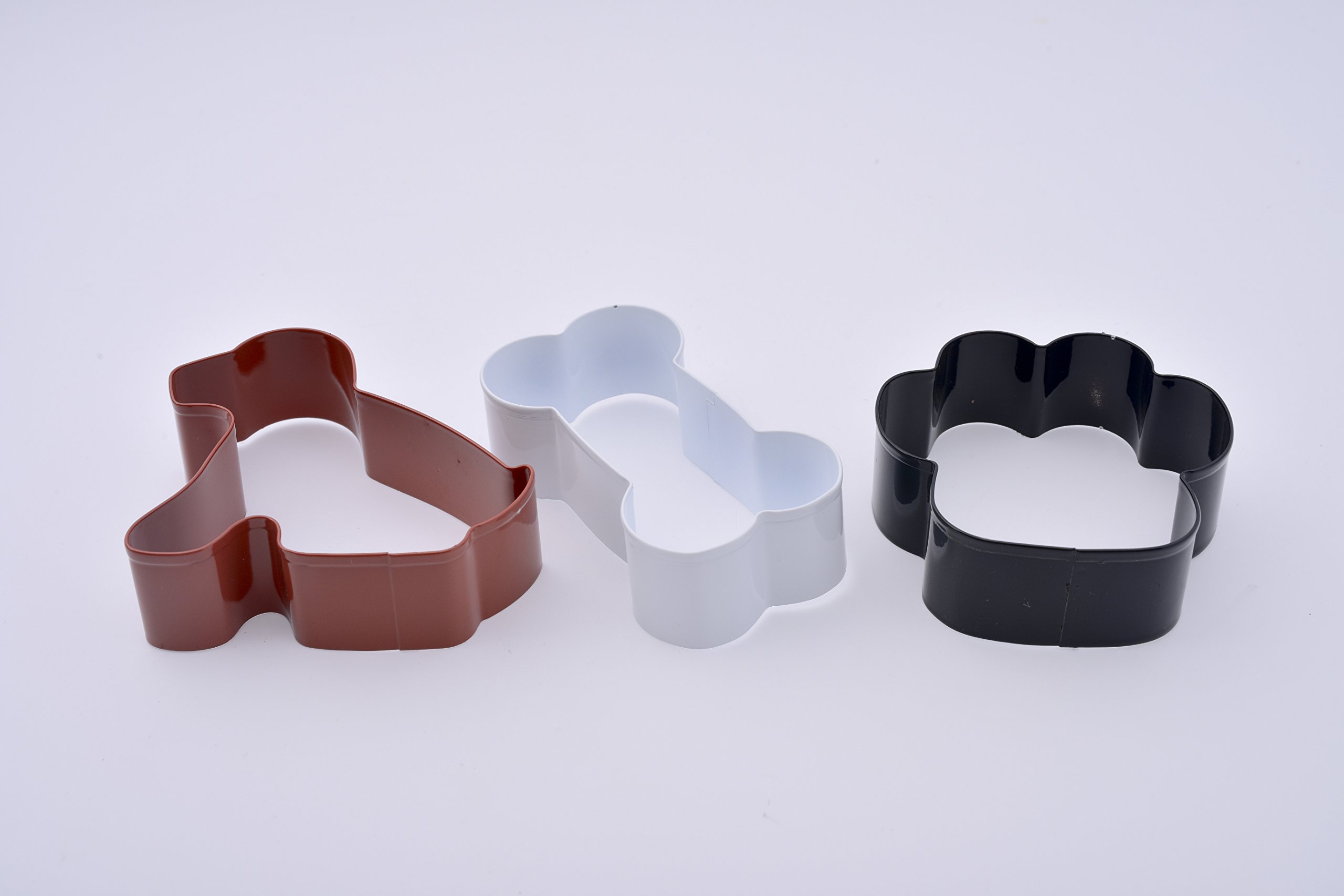 Premium Stainless Steel Dog Cookie Cutter Set - 3-Piece Dog Bone, Paw Print & Dog Shaped Cutters for Baking, DIY Dog Treats & Pet-Themed Parties
