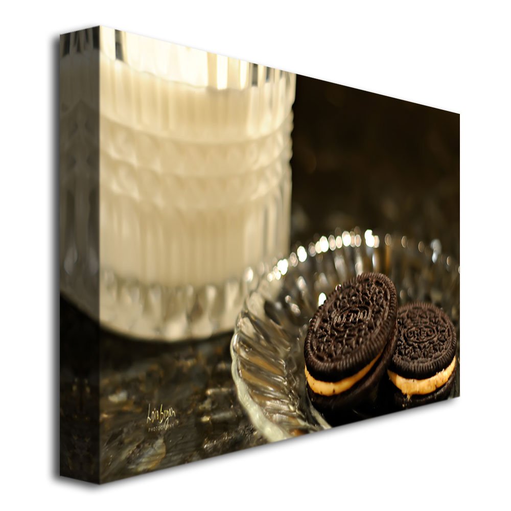 Lois Bryan Milk and Cookies Framed Canvas Art - 30x47 Inch Wall Decor for Kitchen, Dining Room & Nursery - Perfect Gift for Baking Lovers & Home Decor Enthusiasts