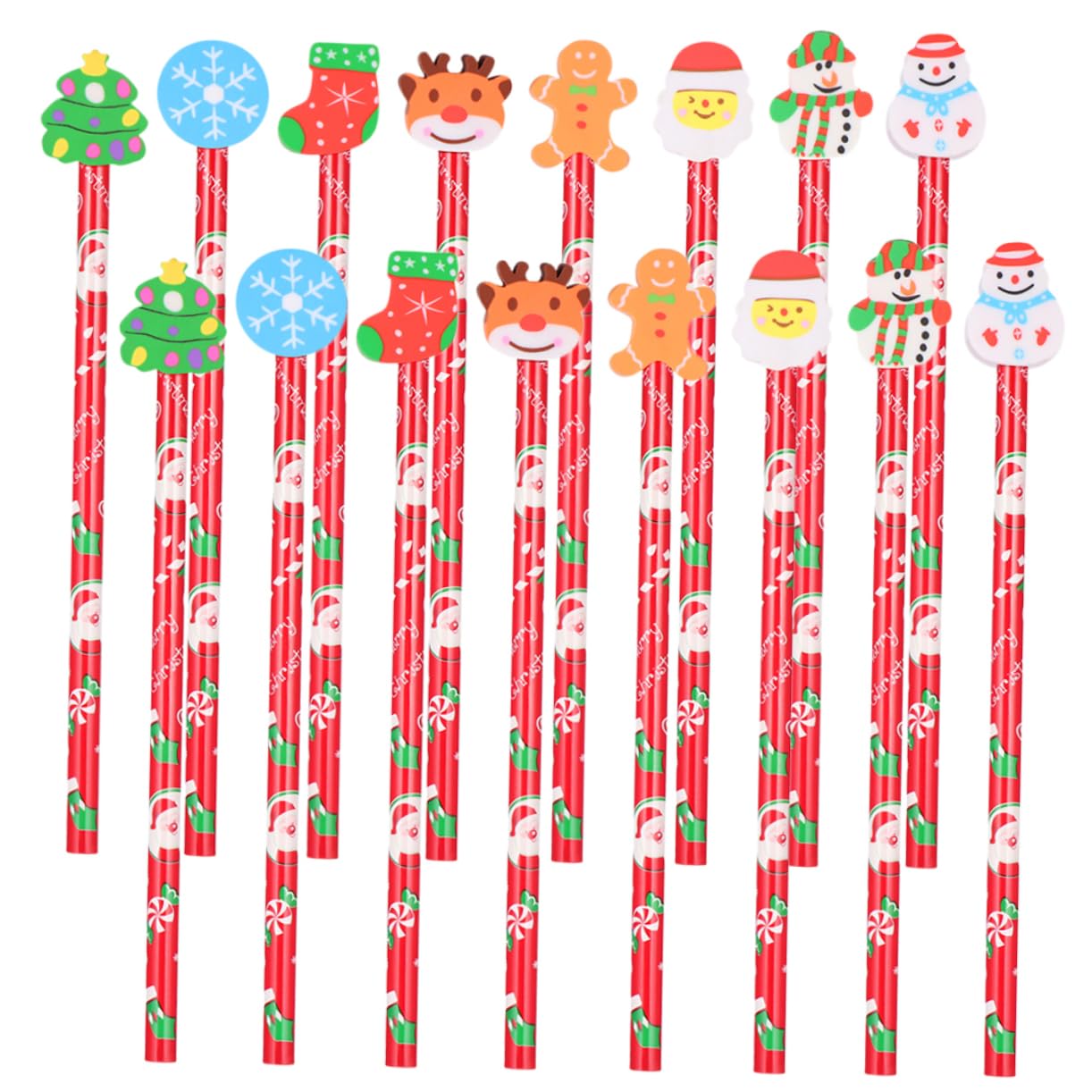 SEWACC 24-Pack Professional Sketch Pencils - Fun Christmas Pattern Drawing & Writing Pencils for Artists, Students & Daily Use | Portable Multi-Functional HB Graphite Pencils for Sketching, School, Office & Holiday Gifts