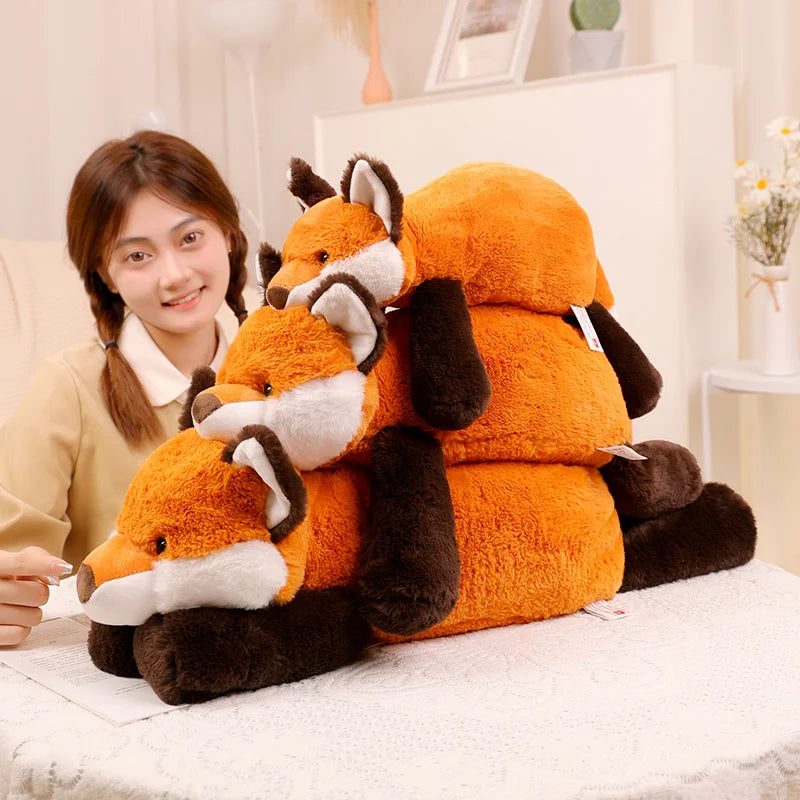 45/55/65cm Soft Fox Crocodile Kawaii Plush Pillow - Cute Sloth & Raccoon Stuffed Animal Toy for Kids Girls | Perfect Gift, Nursery Decor & Stress Relief Comfort Toy for Bedtime, Travel & Cuddling