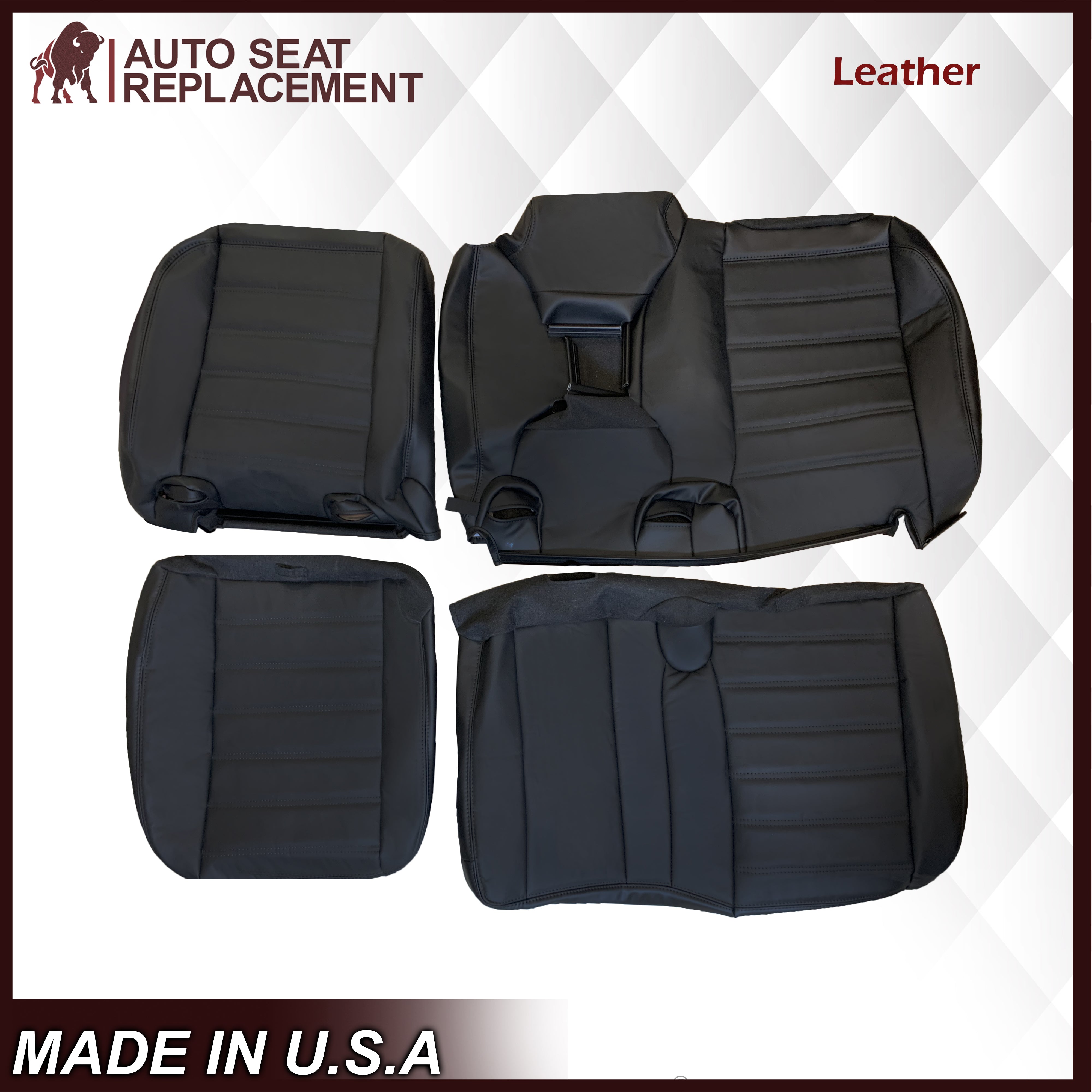 2003-2007 Hummer H2 SUV & SUT Custom Seat Covers - Premium Black Leather or Vinyl Options for Comfort & Style | Perfect for Off-Road Adventures & Daily Driving