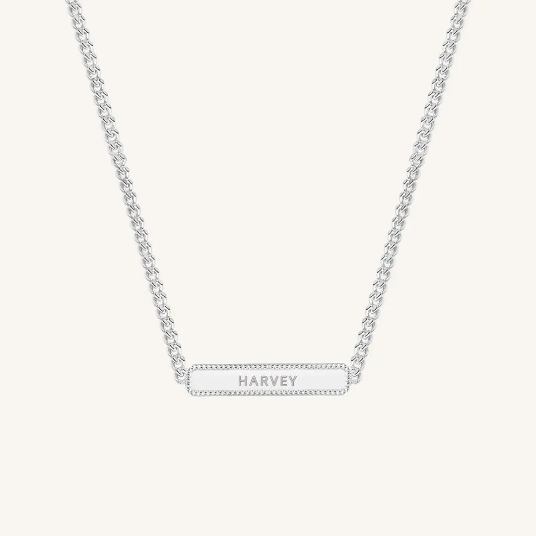 Personalized Etch Name Necklace - Custom Engraved Jewelry for Women - Perfect Gift for Birthday, Anniversary & Valentine's Day - Elegant Everyday Wear & Special Occasions