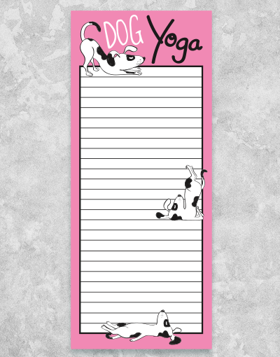 Dog Yoga Shopping List Pads - Cute Notepads for Pet Lovers - Perfect for Grocery Lists, To-Do Lists & Dog Yoga Class Planning