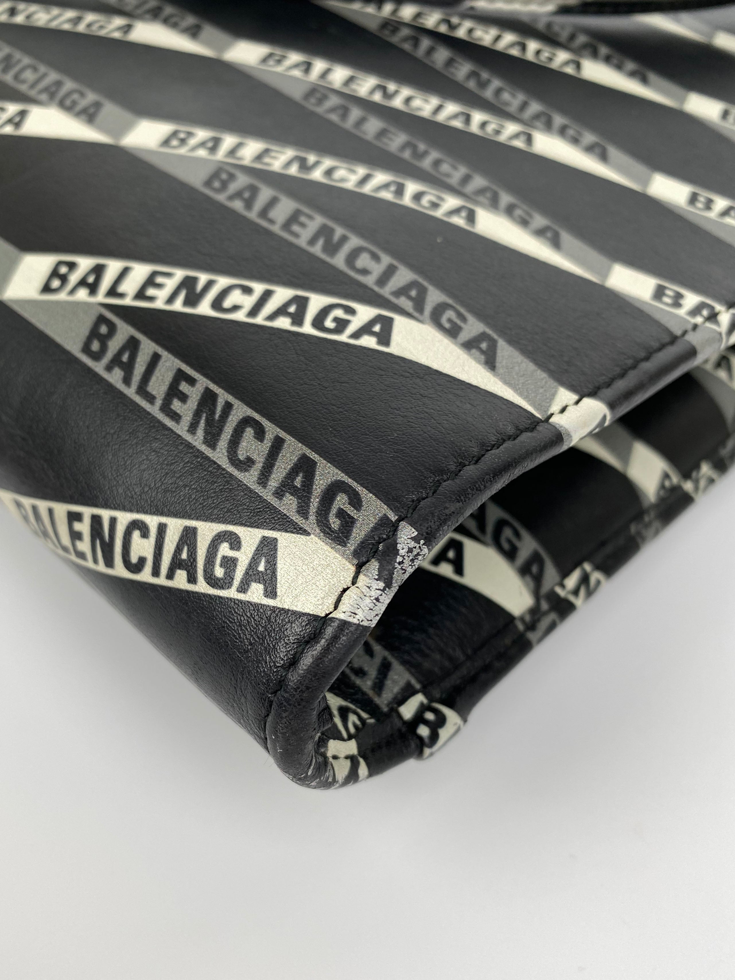 Balenciaga Black Allover Logo Tote Bag for Women - Stylish Designer Handbag for Work, Travel & Everyday Use | Luxury Fashion Accessory