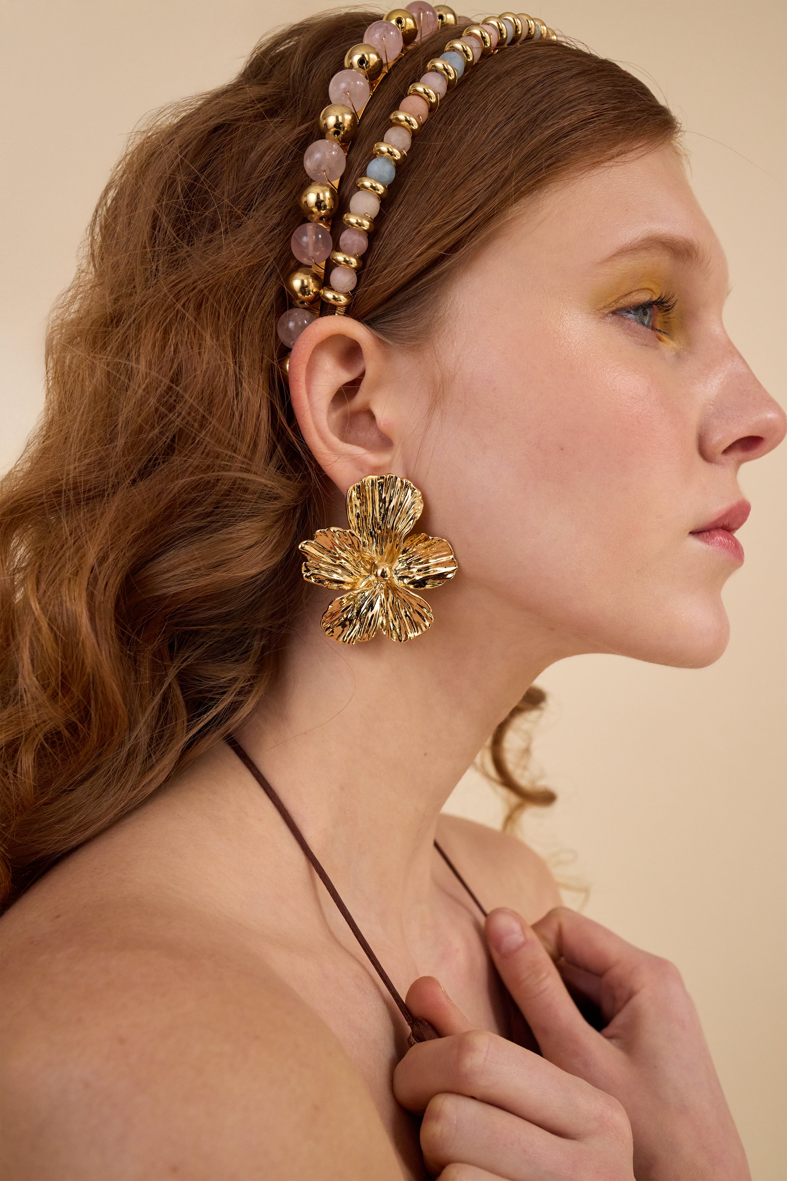 Maya Floral Button Earrings for Women - Boho Chic Handmade Jewelry - Perfect for Weddings, Parties & Everyday Wear