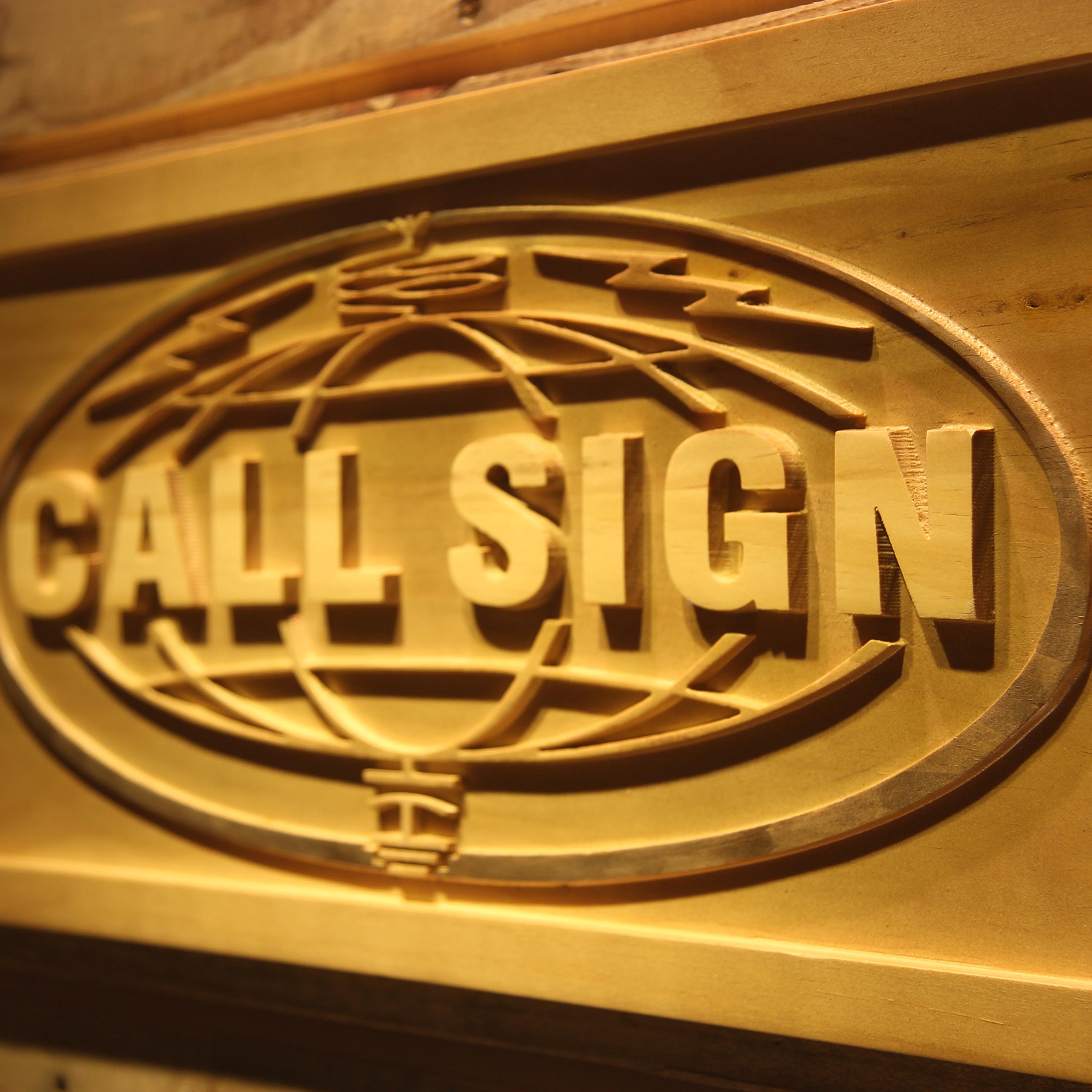 ADVPRO wpa0149 Personalized Call Sign Fletcher Radio Recording - Custom Engraved Wooden Sign 26.75 x 10.75 - Perfect for Ham Radio Operators, Home Office Decor & Man Cave Wall Art