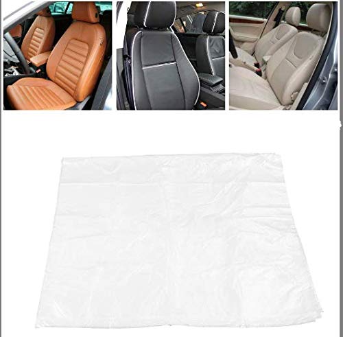 Disposable Car Seat Covers - Clear Plastic Protector 100pcs for Auto & Travel