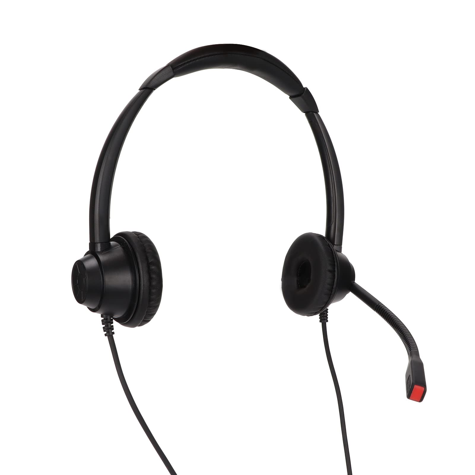 Noise Cancelling Wired Headset with 2.5mm Jack - Binaural Office Headphones with Mute & Volume Control - Perfect for Call Centers, Customer Service & Remote Work