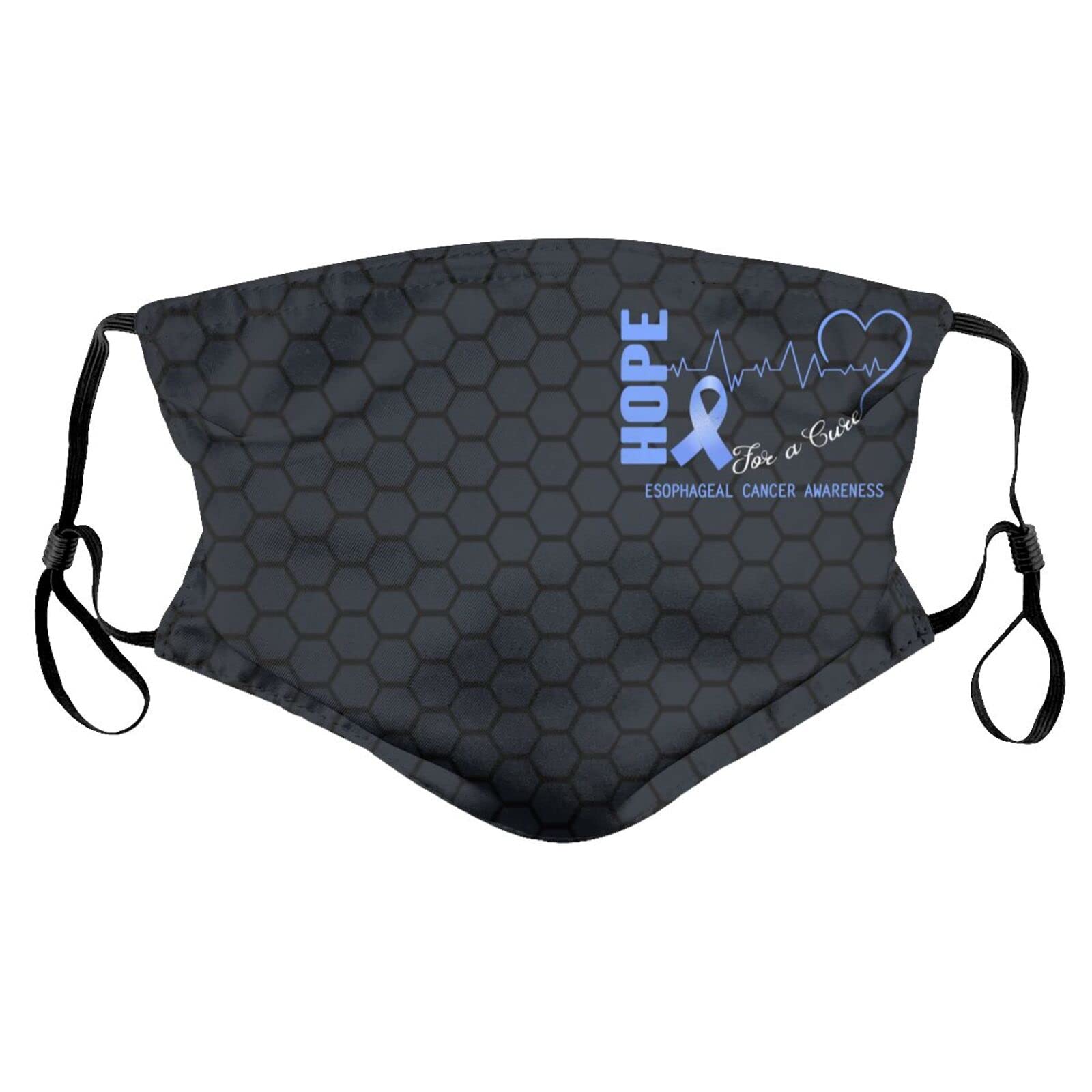 Reusable Face Mask with Filters - Esophageal Cancer Awareness Face Cover for Men, Women & Kids - Breathable Balaclava Style for Daily Use, Outdoor Activities & Sports