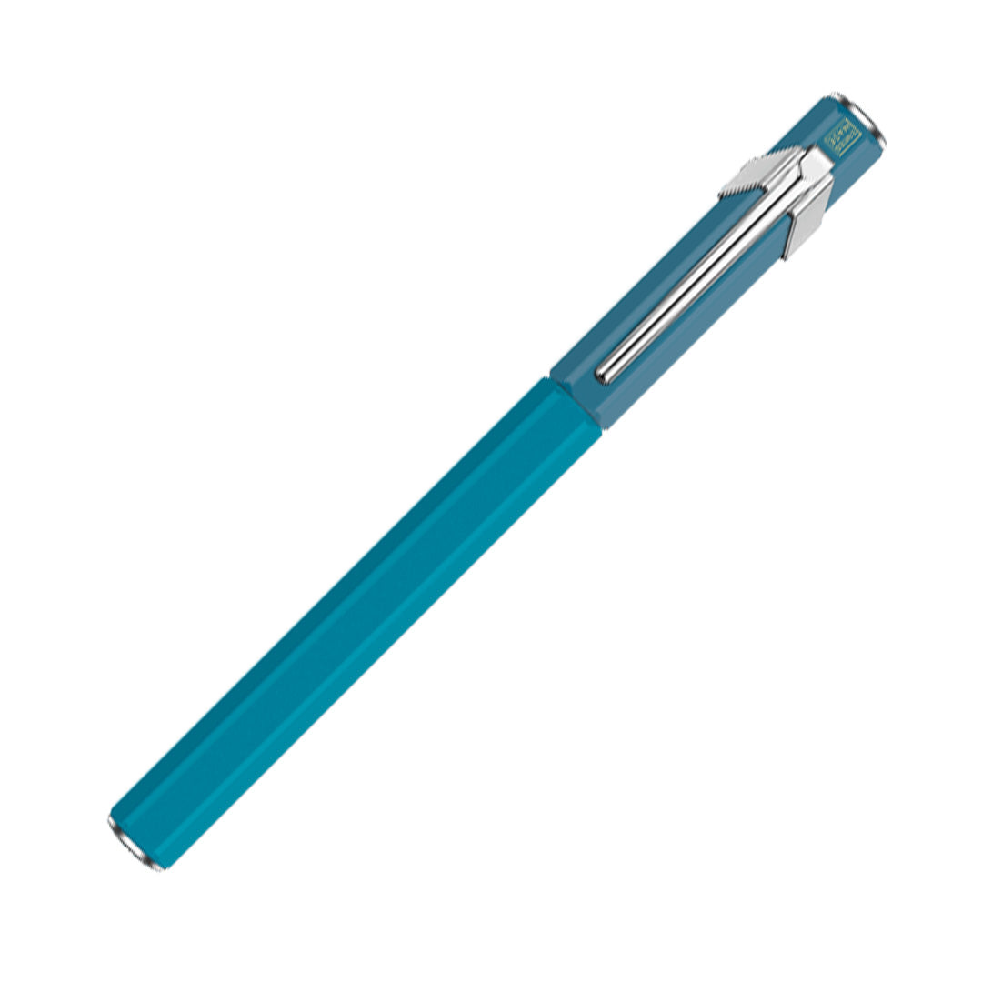 Caran d'Ache 849 Fountain Pen - Paul Smith Limited Edition Cyan & Steel Blue Luxury Ballpoint - Perfect for Office, Signature & Gift Giving