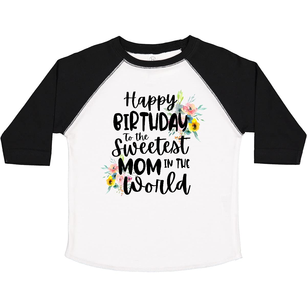 Inktastic 'Happy Birthday to The Sweetest Mom in The World' Toddler T-Shirt - Cute Birthday Outfit for Toddlers, Mother's Day Gift, Family Celebration