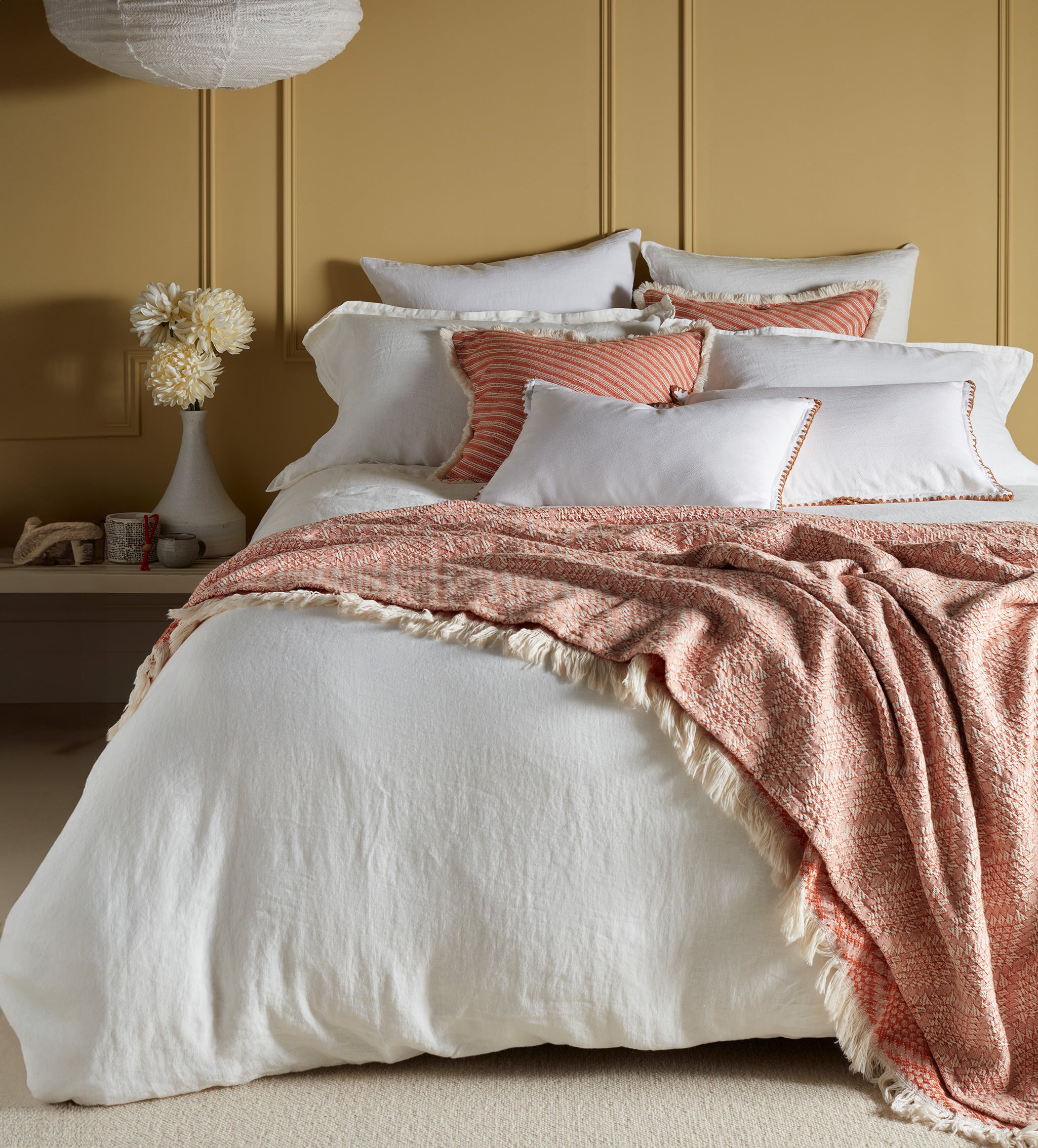 Spice Diamond 100% Cotton Throw Blanket - Soft & Cozy Decorative Afghan for Couch, Bed, Sofa - Perfect for Home Decor, Gifts & Winter Warmth