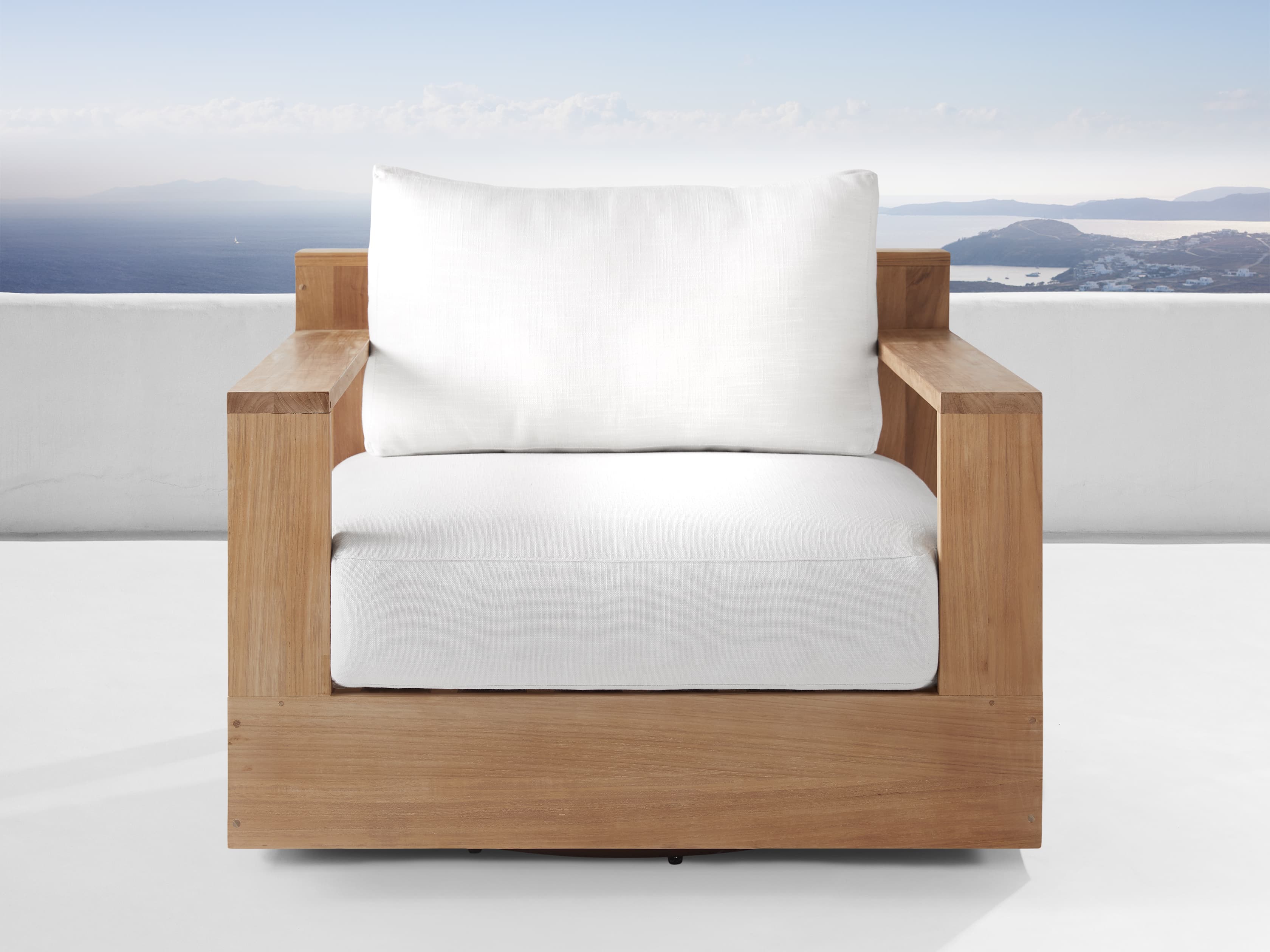 Premium Bal Harbour Outdoor Collection Replacement Cushions - Starboard Snow Color - Perfect for Patio Furniture, Poolside Loungers & Deck Chairs