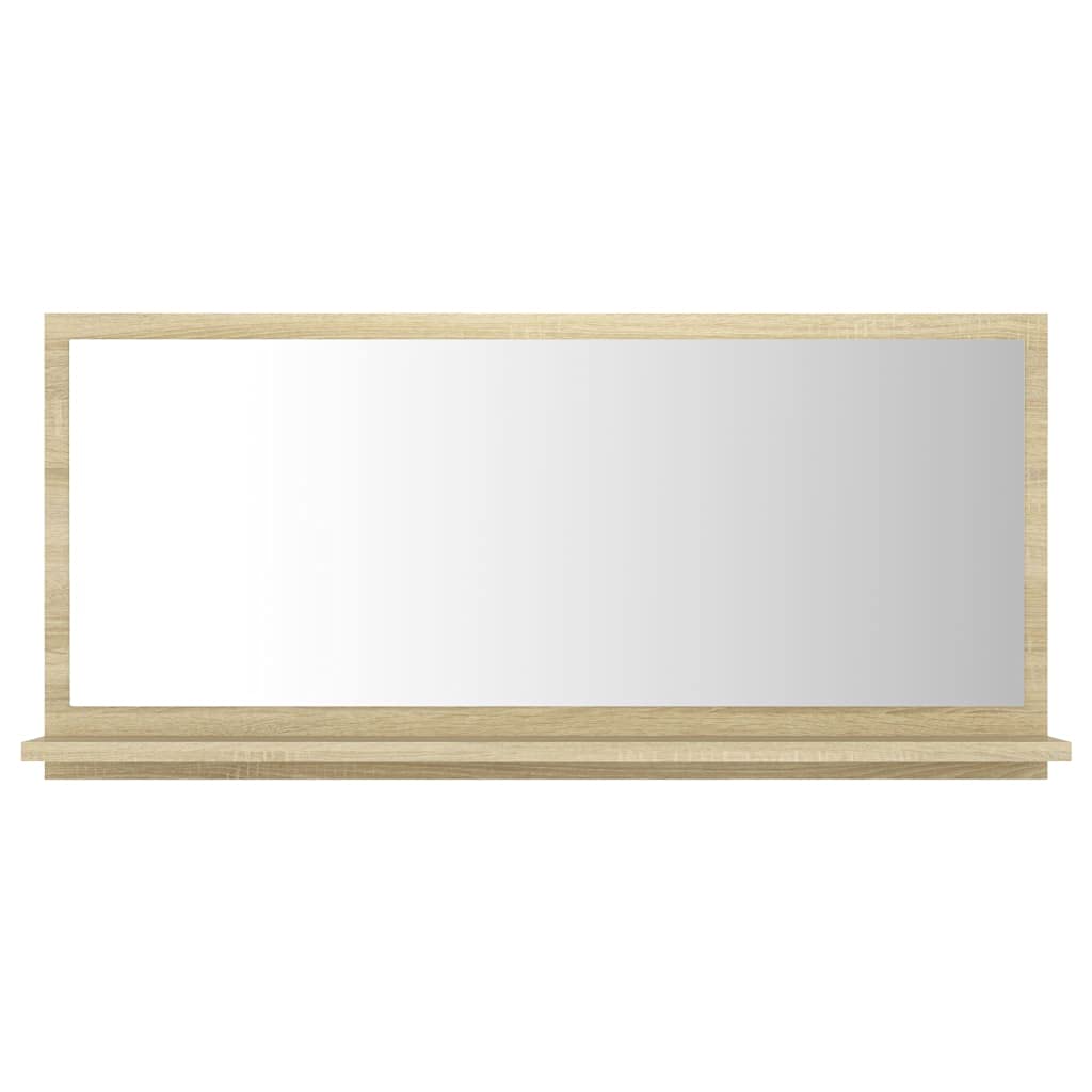Modern Bathroom Vanity Set with Mirror - Sonoma Oak 31.5