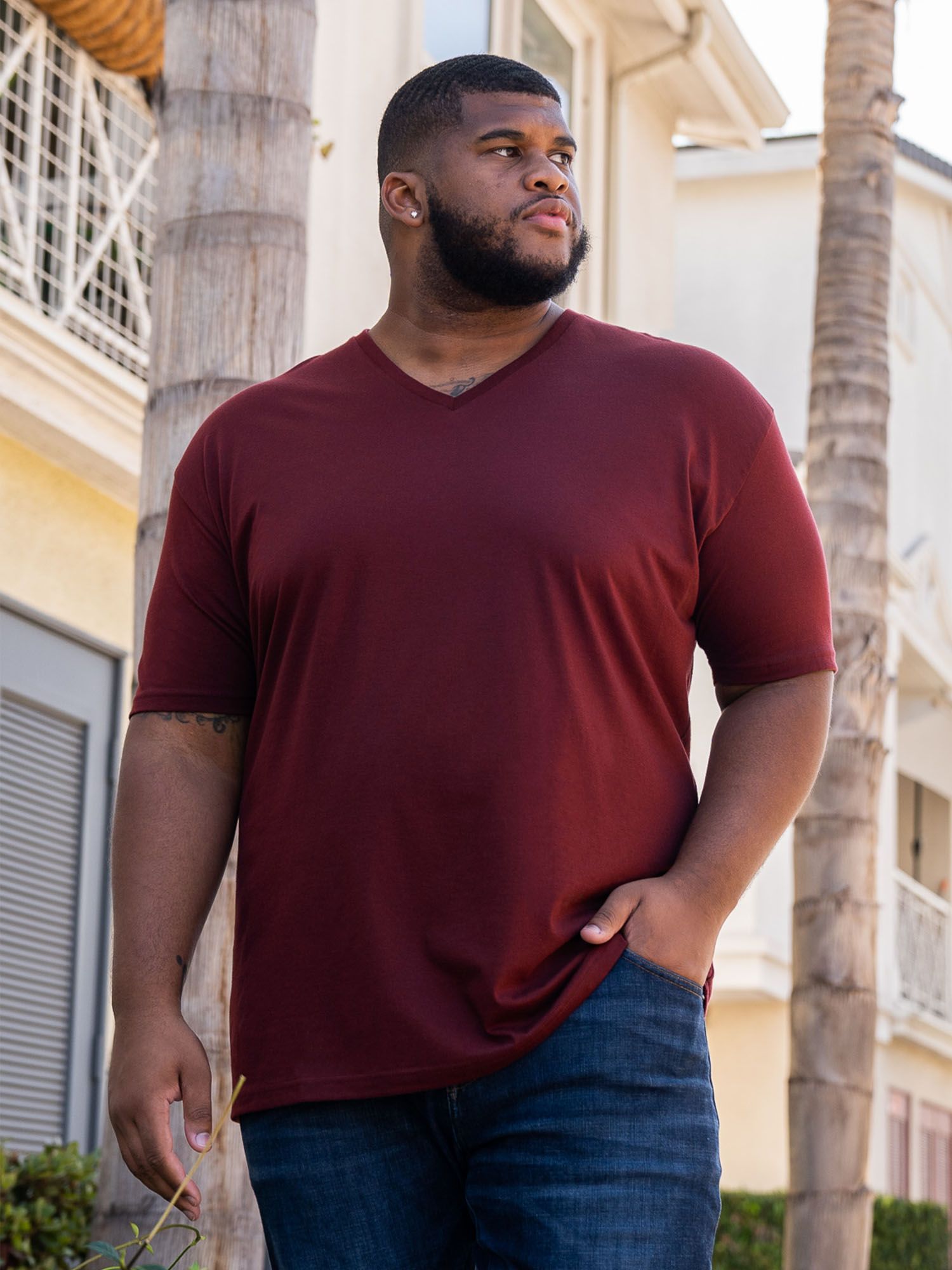 Garnet V-Neck Blouse for Women - Elegant & Comfortable Top for Work, Date Night & Casual Outfits