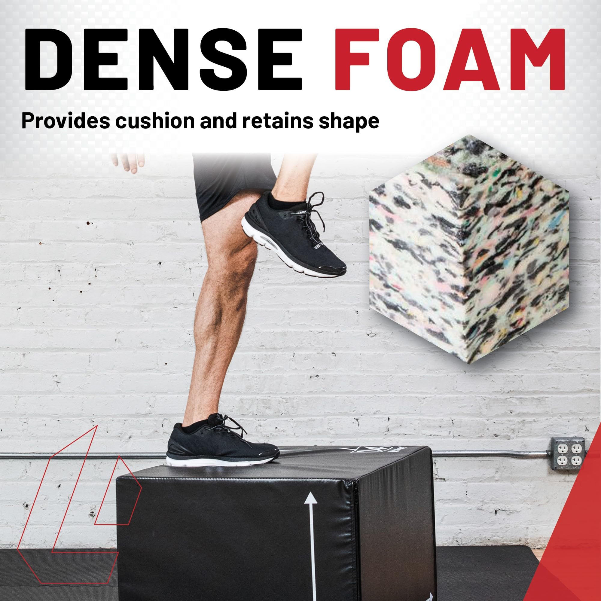 Lifeline Fitness 3-in-1 Foam Plyo Box - Adjustable Home Gym Equipment for CrossFit, HIIT & Jump Training - Durable Exercise Box for Plyometrics, Strength Training & Cardio Workouts - Perfect for Home Gym, Garage Workouts & Fitness Studios
