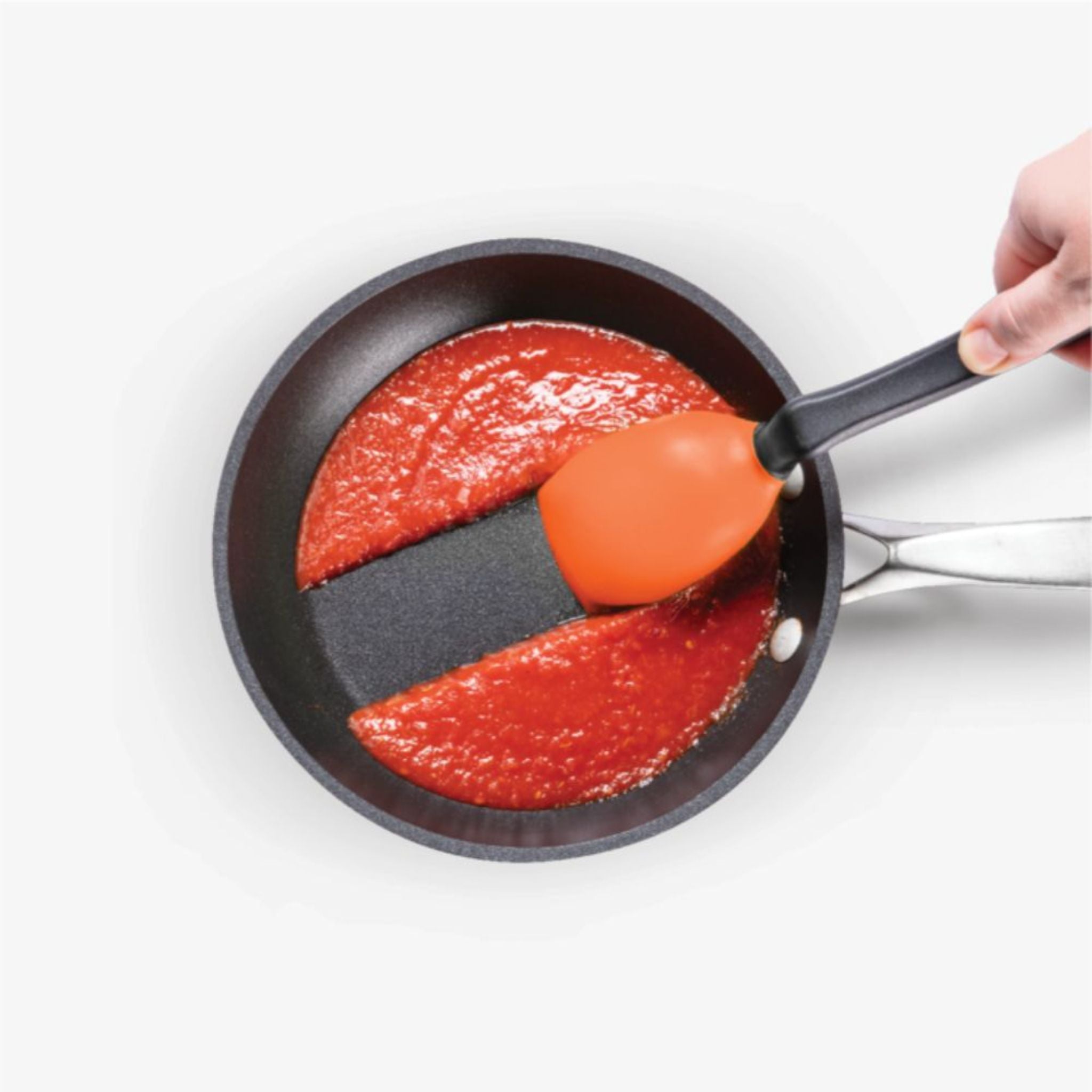 DreamFarm Nylon/Silicone Scraping Spoon - Durable Kitchen Utensil for Mixing, Folding & Scraping - Orange (SH DFSU2645 OR) - Perfect for Baking, Cooking & Food Prep