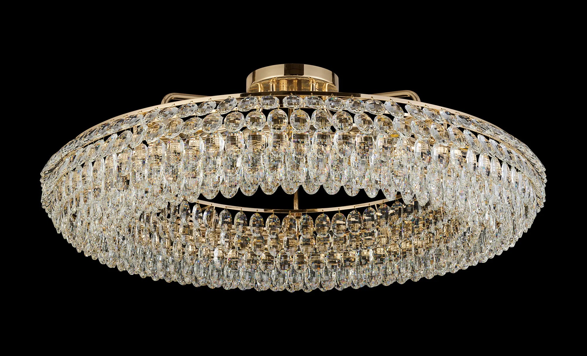 Consten Semi Flush Ring Ceiling Light Fixture with E14 Socket - Perfect for Bedroom, Hallway & Small Space Lighting