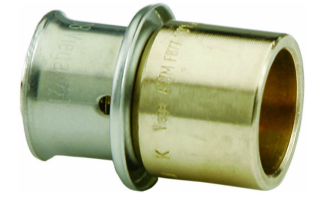 Viega 82045 PureFlow Bronze PEX Press Copper Tubing Adapter - 3/4