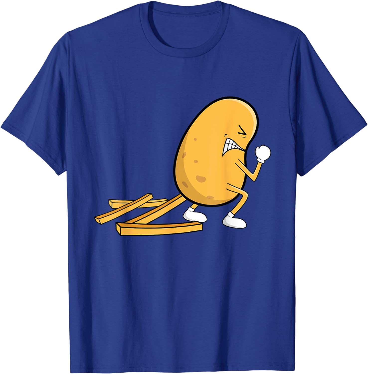 Funny Potato Pooping French Fries Kawaii Style T-Shirt - Cute Food Lover Graphic Tee for Men & Women - Perfect for Casual Wear, Gifts & Potato Enthusiasts
