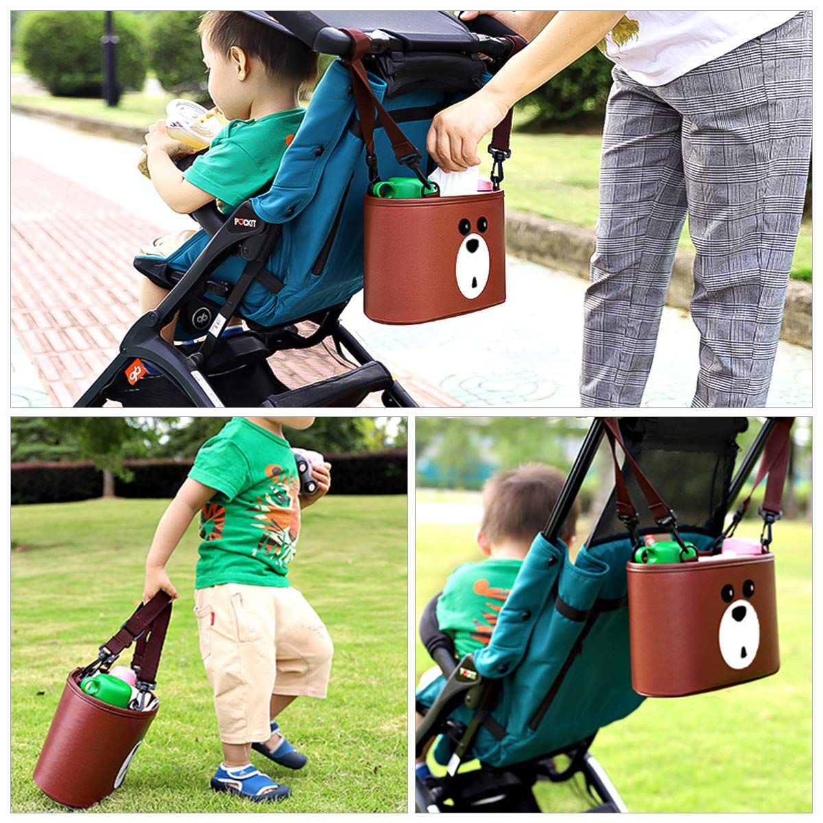 Ergocar Car Seat Organizer - Cute Cartoon Storage for Kids, Travel & Road Trips