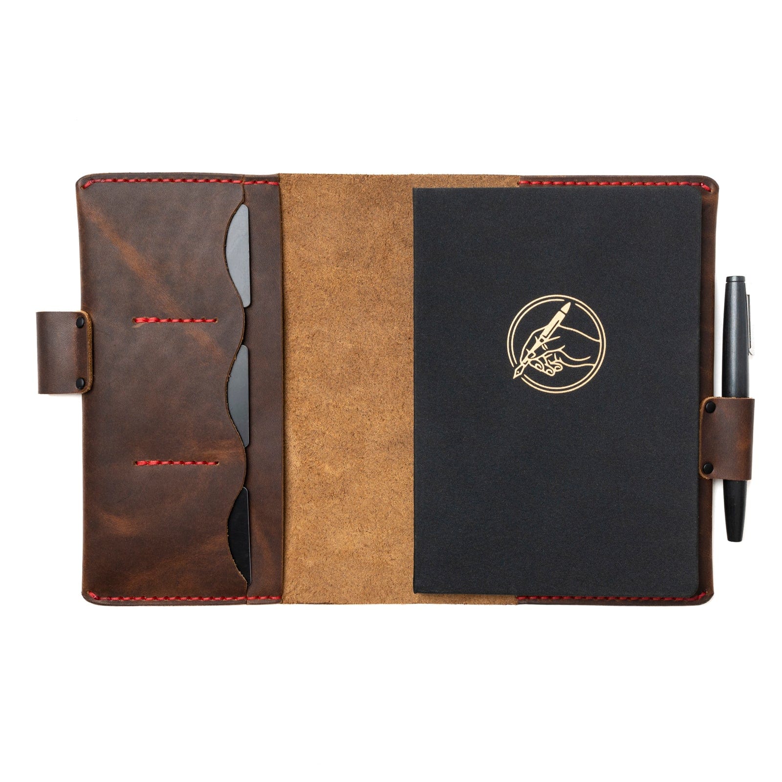 Premium Genuine Leather A5 Notebook Cover - Handmade Refillable Journal Cover for Writing, Sketching & Planning - Perfect for Office, School & Travel Use
