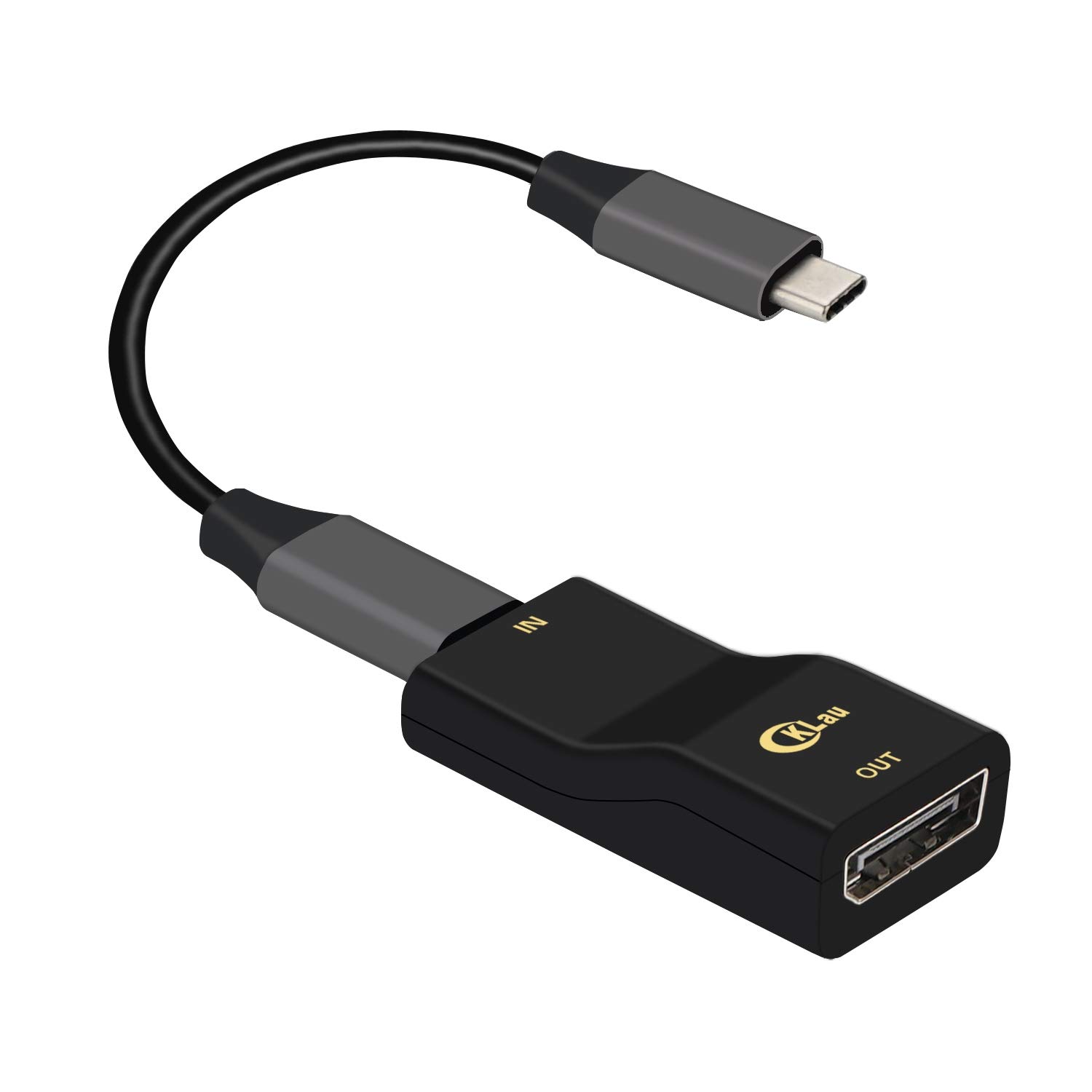 CKLau USB C to DisplayPort Adapter 4K@60Hz, Thunderbolt 3 Compatible Type-C to DP Converter Cable for MacBook Pro, Dell XPS, Surface Pro, Samsung Galaxy - Perfect for Gaming, VR (Oculus Rift S), and Multi-Monitor Office Setup