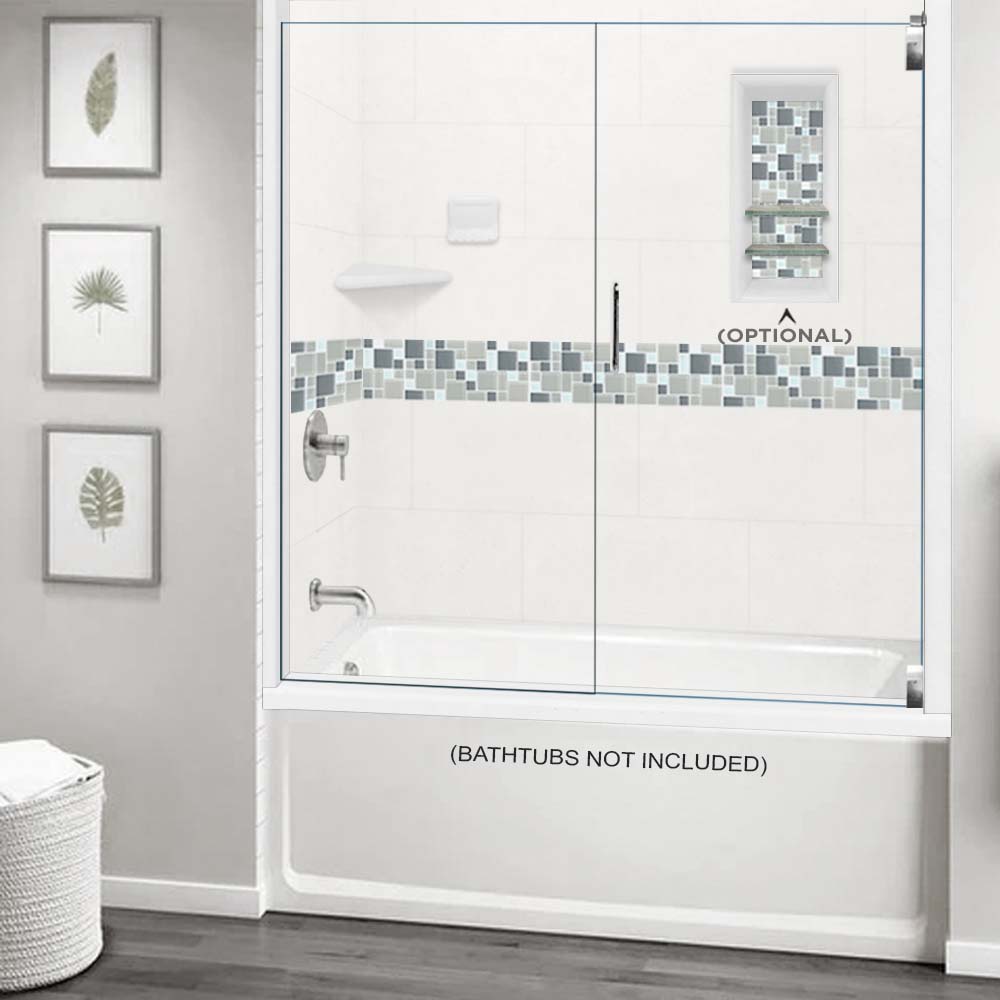 Waterproof Bathtub Wall Surround Panel Kit - Easy to Install Bathroom Shower Wall Panels for Home Renovation - Perfect for Bathroom Remodeling, Waterproofing & Moisture Protection