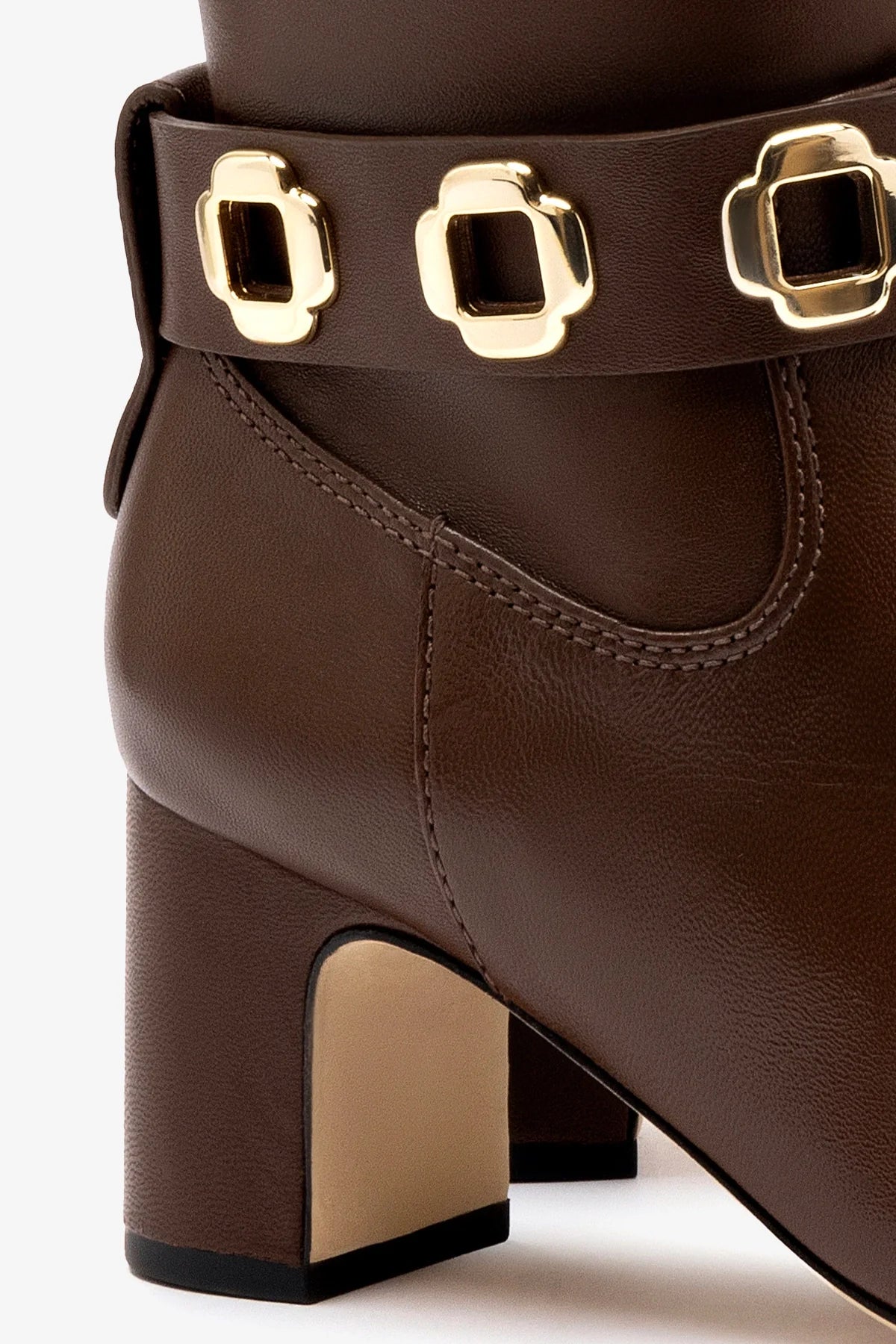 Milan Block Boots in Cognac Leather - Stylish Women's Ankle Boots for Fall & Winter, Perfect for Office, Casual Outfits & Date Nights