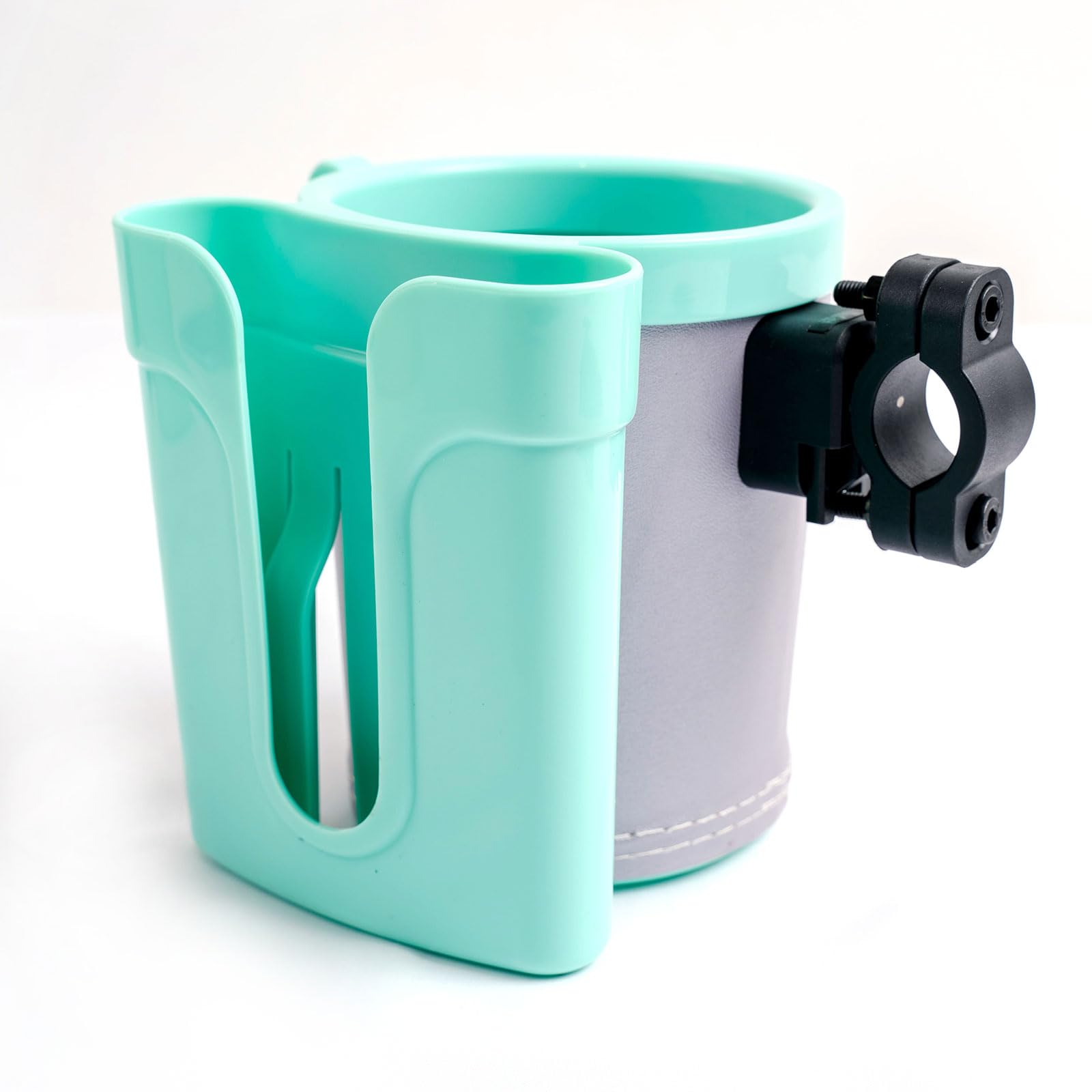 **Bike Cup Holder & Phone Mount - Universal Handlebar Accessory for Bicycle, Motorcycle, Scooter, Boat - Green - Perfect for Cycling, Commuting & Outdoor Adventures**