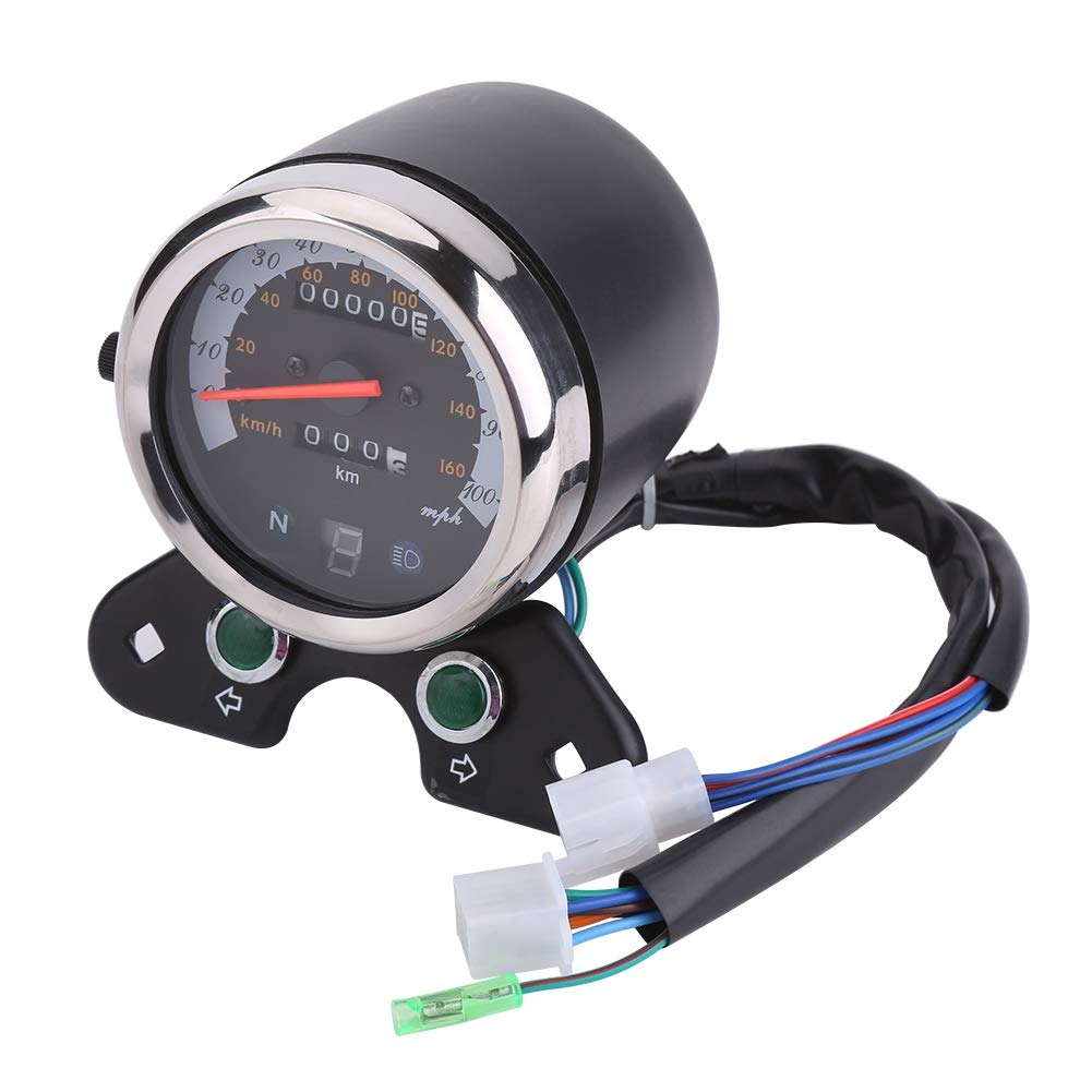 Universal 95mm Motorcycle Speedometer - Digital Gear Display for Cruisers & Bikes