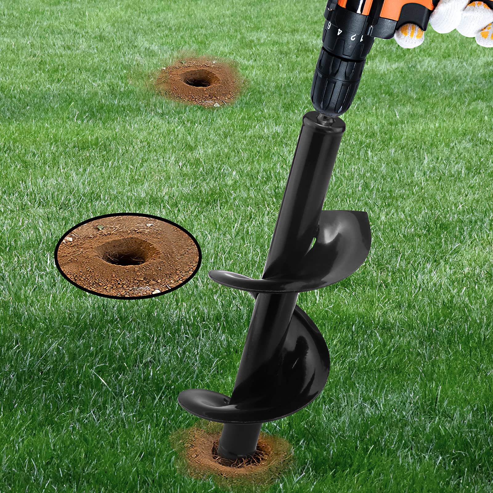 2Pcs Auger Bit Planter Set - 3.7x11.8