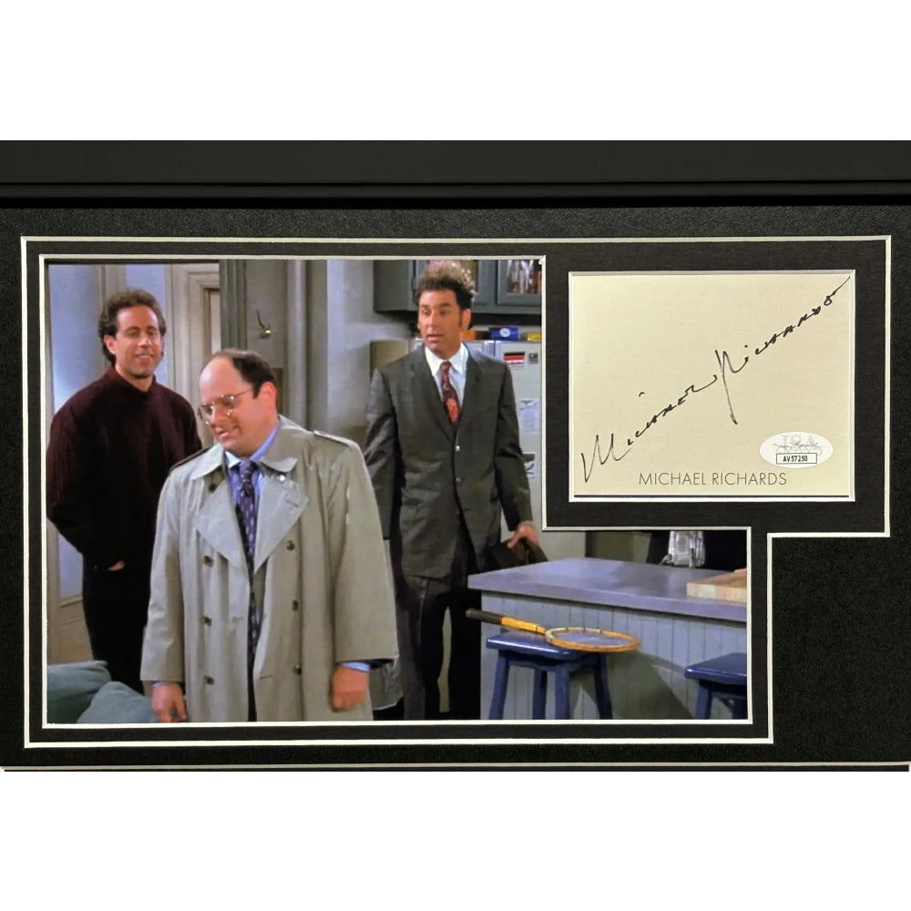 Michael Richards as Kramer Signed License Plate Framed - Seinfeld Memorabilia with JSA COA - Perfect for TV Show Fans & Collectors