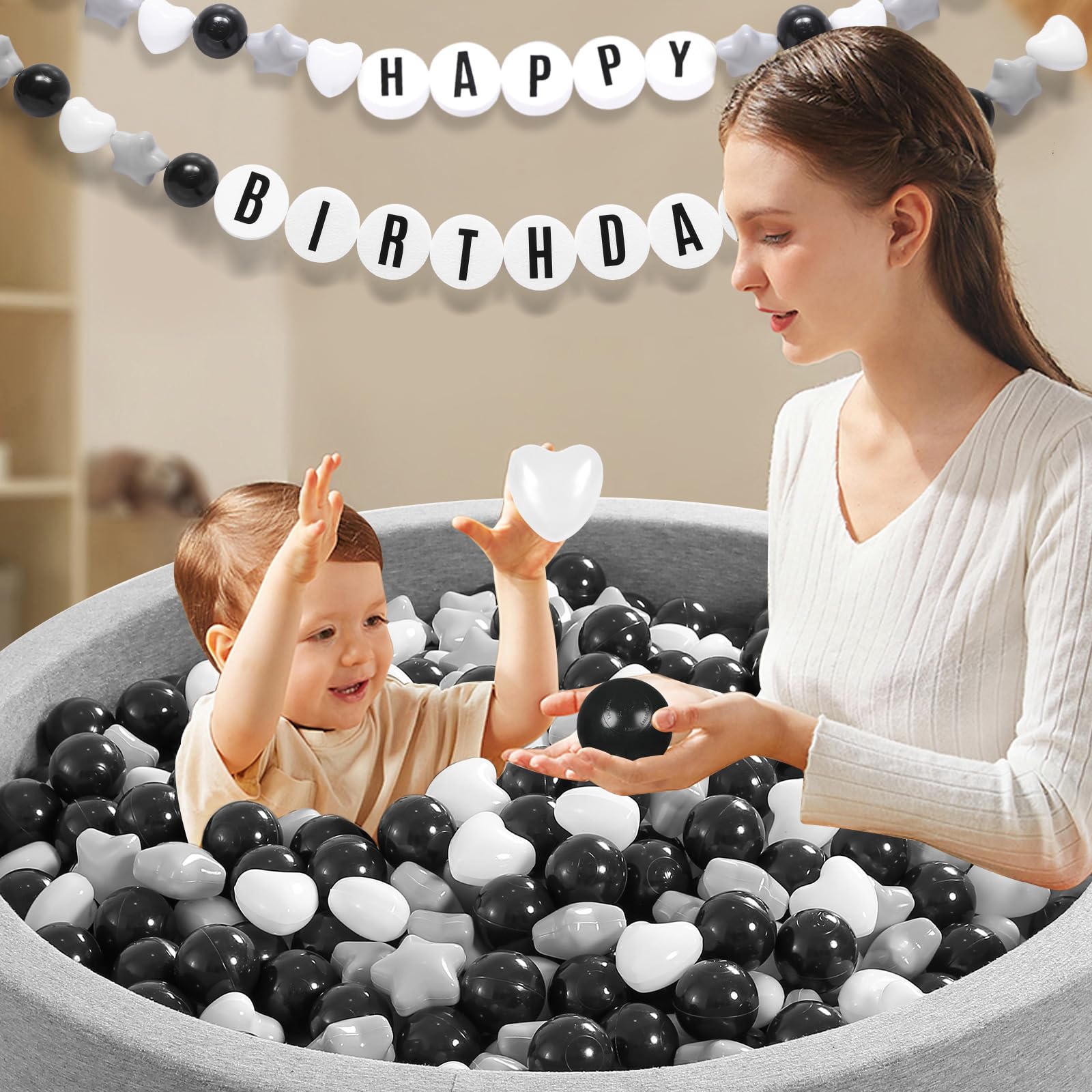 100/200/500/1000 Phthalate-Free & BPA-Free Plastic Ball Pit Balls for Toddlers - Durable Crush-Proof Kids Play Balls with Storage Bag - Perfect for Indoor & Outdoor Playtime, Birthday Parties, and Sensory Play Activities