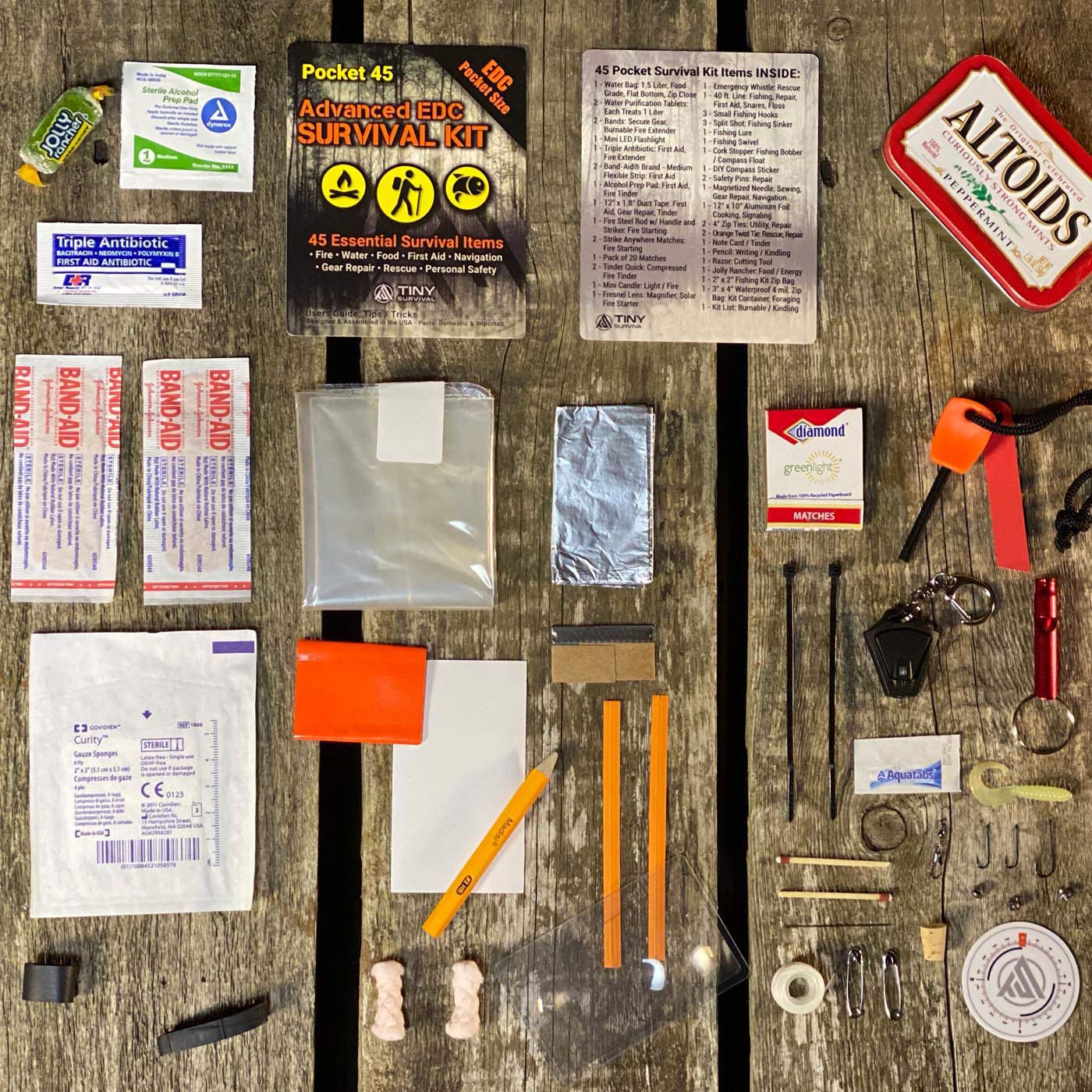 Ultimate EDC Pocket Survival Kit - Emergency Preparedness, Disaster Prevention, Tactical Gear for Camping, Hiking, Travel & Wilderness Adventures - Compact First Aid & Survival Tools for Car, Outdoor & Everyday Carry - Perfect Gift for Adventurers & Preppers