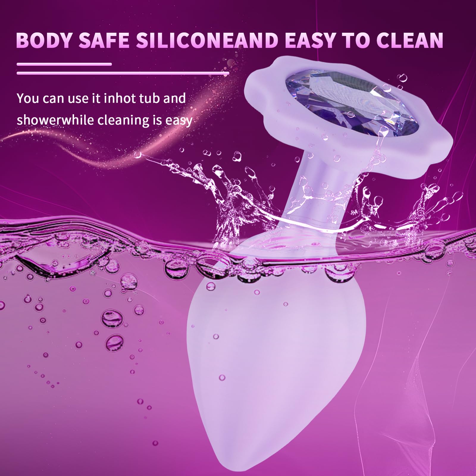 3Pcs Silicone Anal Trainer Kit - Beginner Butt Plug Set for Men & Women, Light Purple | Comfortable & Safe Anal Play for Couples & Solo Use | Perfect for Beginners & S&M Exploration
