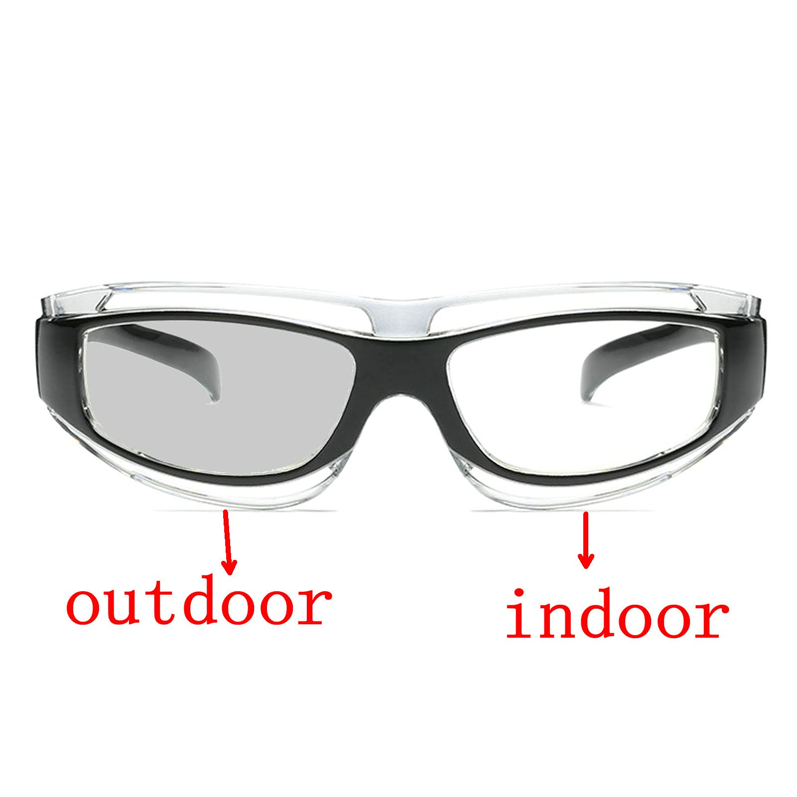 Photochromic Transition Sunglasses for Men - Sports & Reading Glasses with Full Frame (0 to +4.0) - Perfect for Outdoor Activities & Daily Use