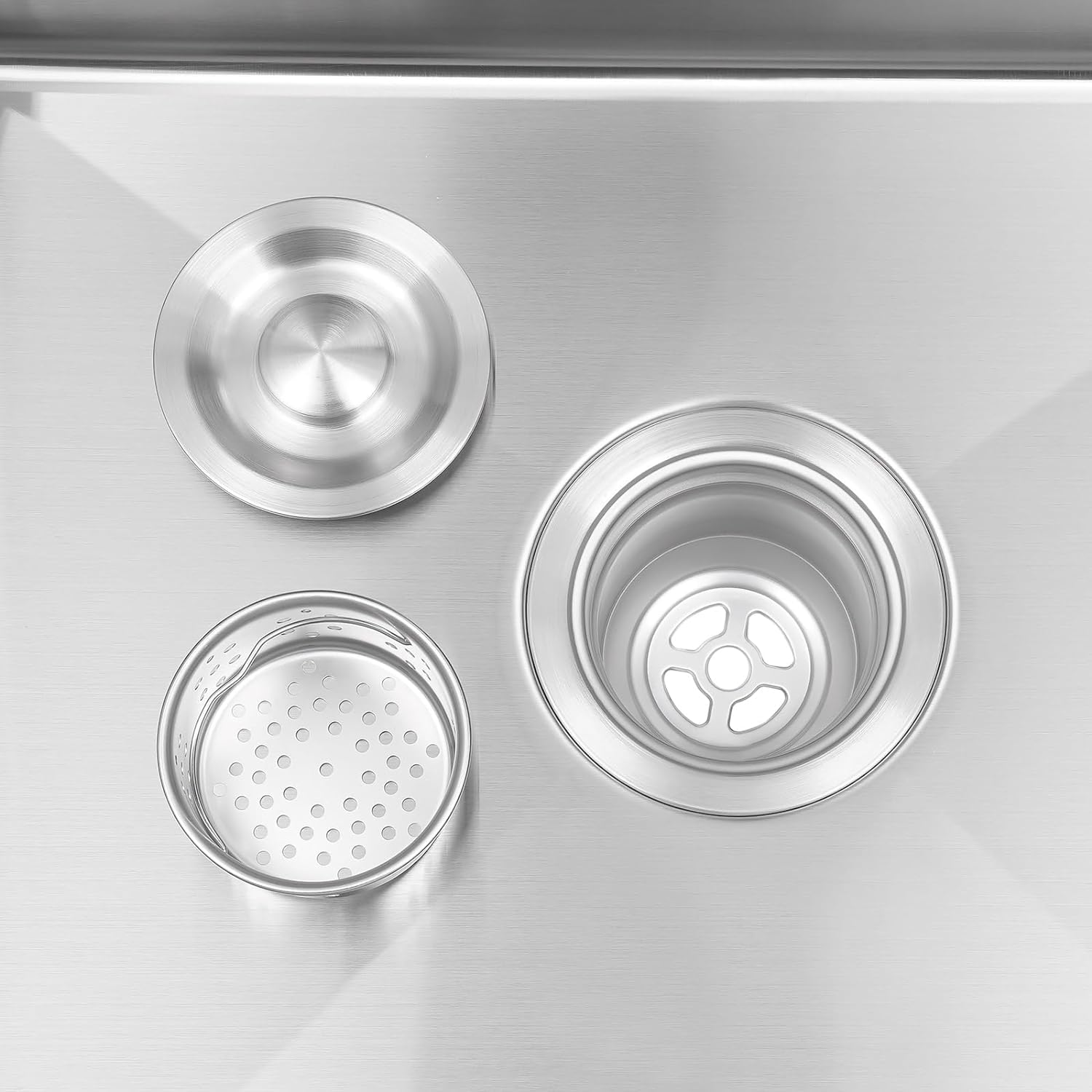 Stainless Steel Utility Sink with Washboard - 27.5 x 18.9 Inch Laundry Room & Basement Sink for Washing Clothes, Cleaning Pets, and Garden Tools - Heavy Duty Double Basin Kitchen Sink for Bathroom, Balcony & Household Use - Easy to Clean & Durable Design