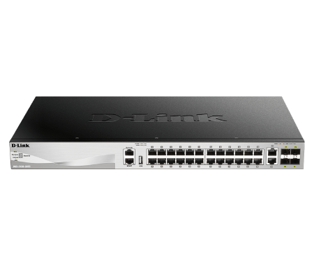 D-Link DGS-3130-30TS 30-Port Gigabit Ethernet Switch | Layer 3 Stackable Managed Network Switch for Business & Office | High-Speed Data Transfer for Servers, Workstations & IoT Devices