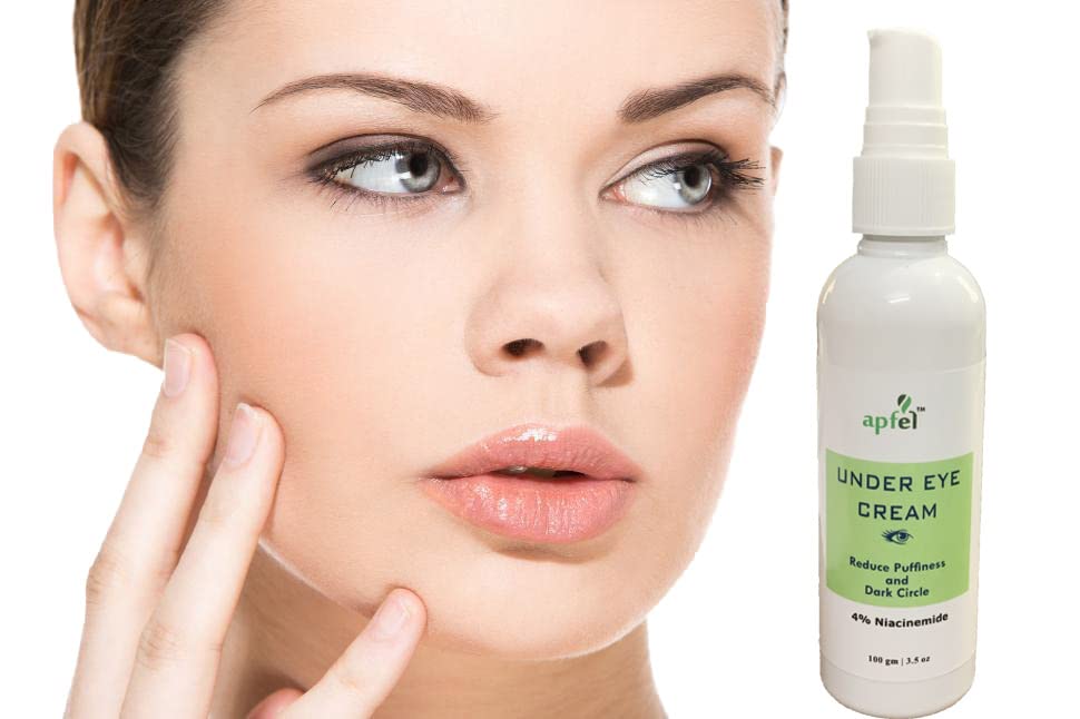 Apfel Under Eye Cream (100g) for Dark Circles, Puffiness & Fine Lines - Vitamin E & Niacinamide Enriched | 94% User Satisfaction | Suitable for Women & Men | Perfect for Night Routine & Travel Skincare