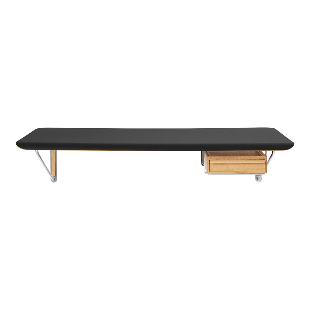 Wall Mounted Desk with Drawer - Space Saving Floating Workstation for Home Office, Study, or Small Spaces