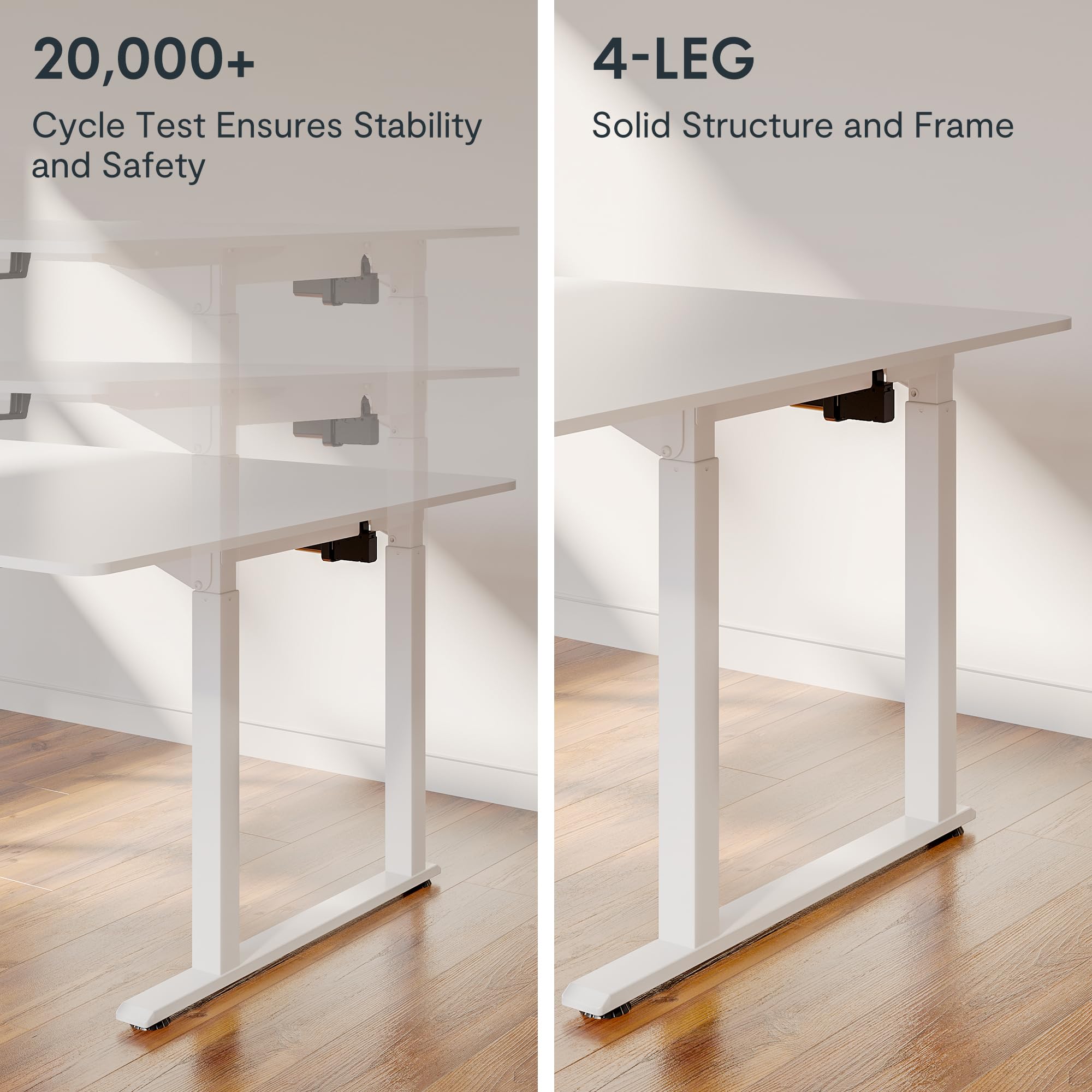 Premium SANODESK L-Shaped Electric Standing Desk - Dual Motor 4-Leg Height Adjustable Workstation with Memory Presets (71